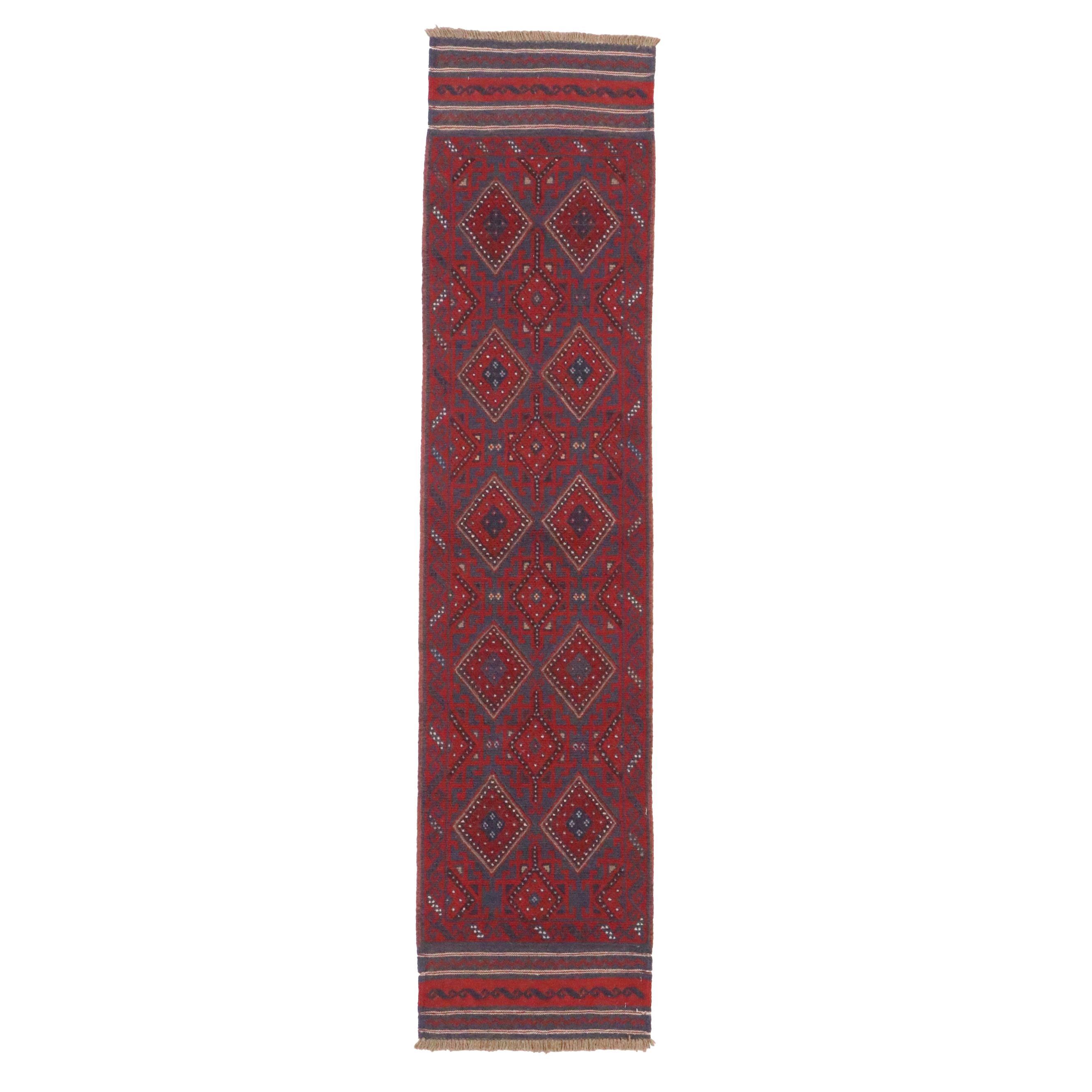 2' x 8'7 Handwoven Afghan Mashwani Carpet Runner