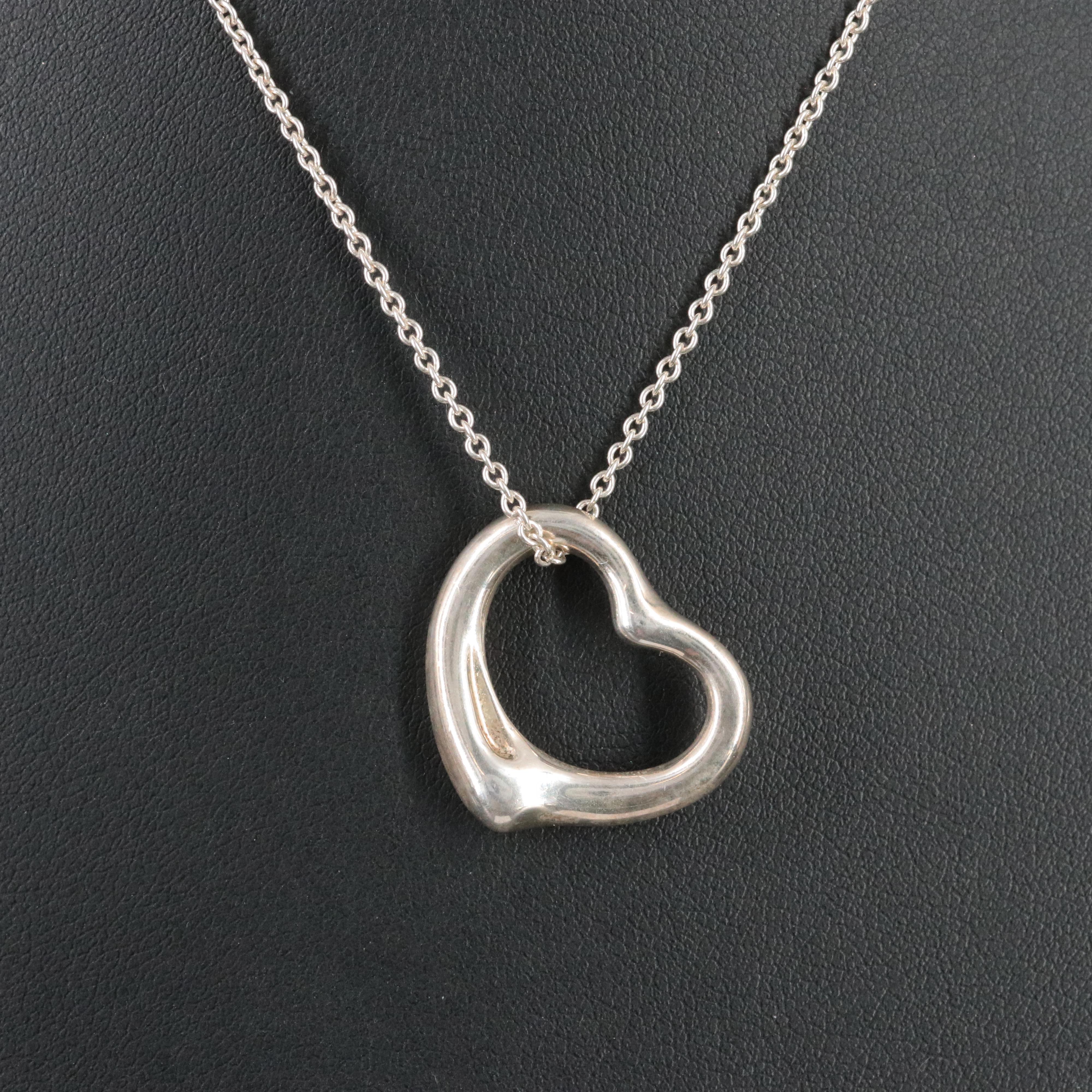 Elsa Peretti for Tiffany & Co. Open Heart Pendant Necklace