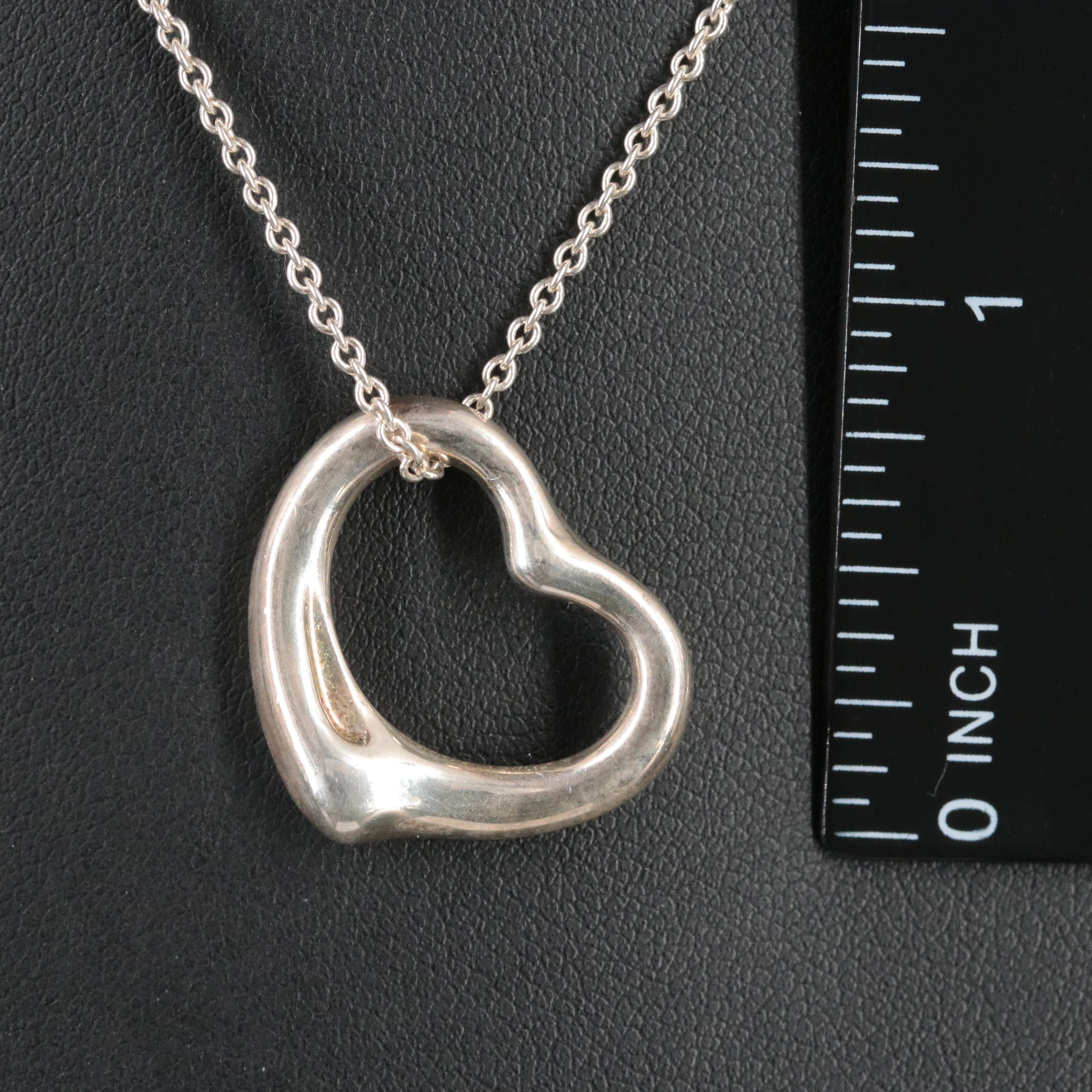 Elsa Peretti for Tiffany & Co. Open Heart Pendant Necklace