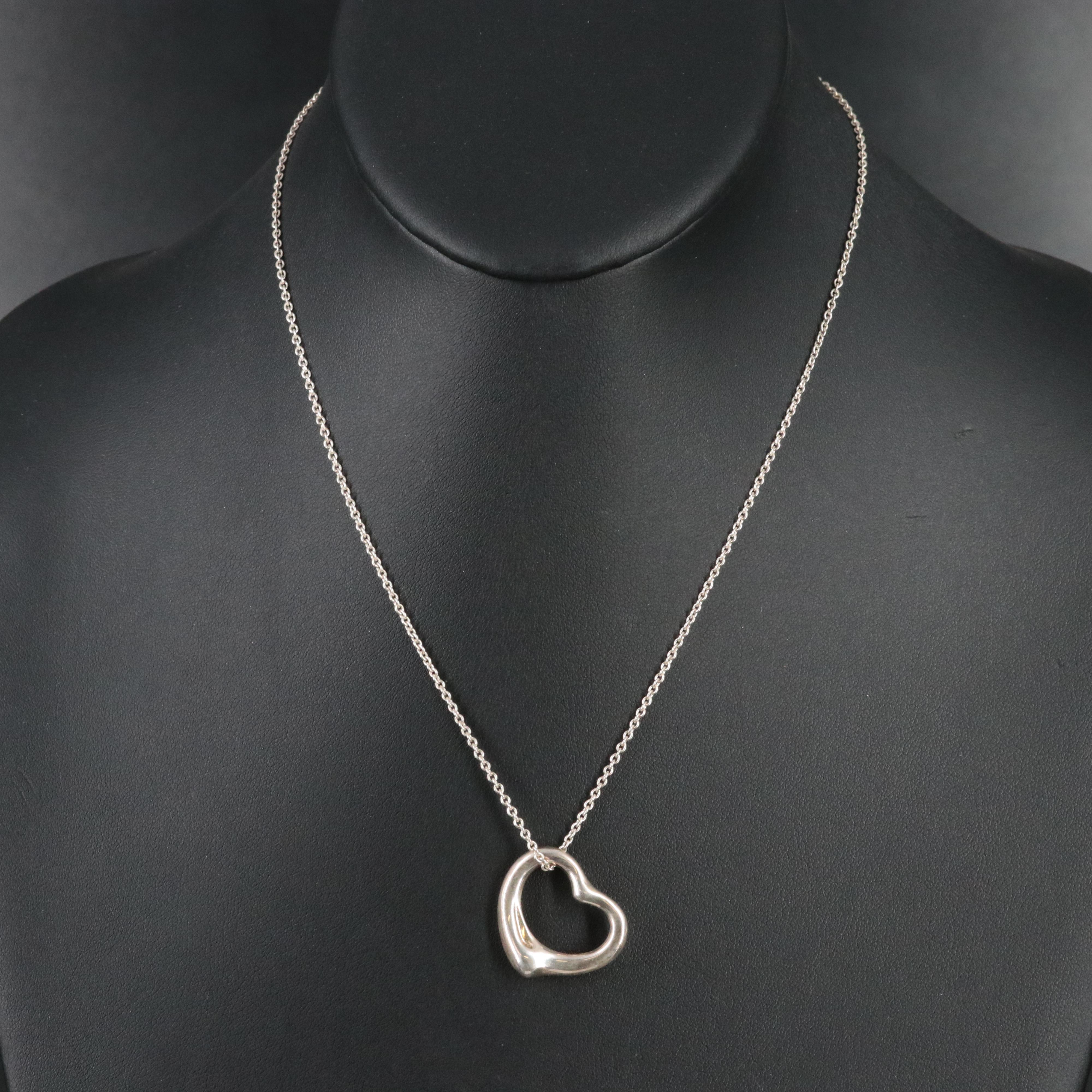 Elsa Peretti for Tiffany & Co. Open Heart Pendant Necklace