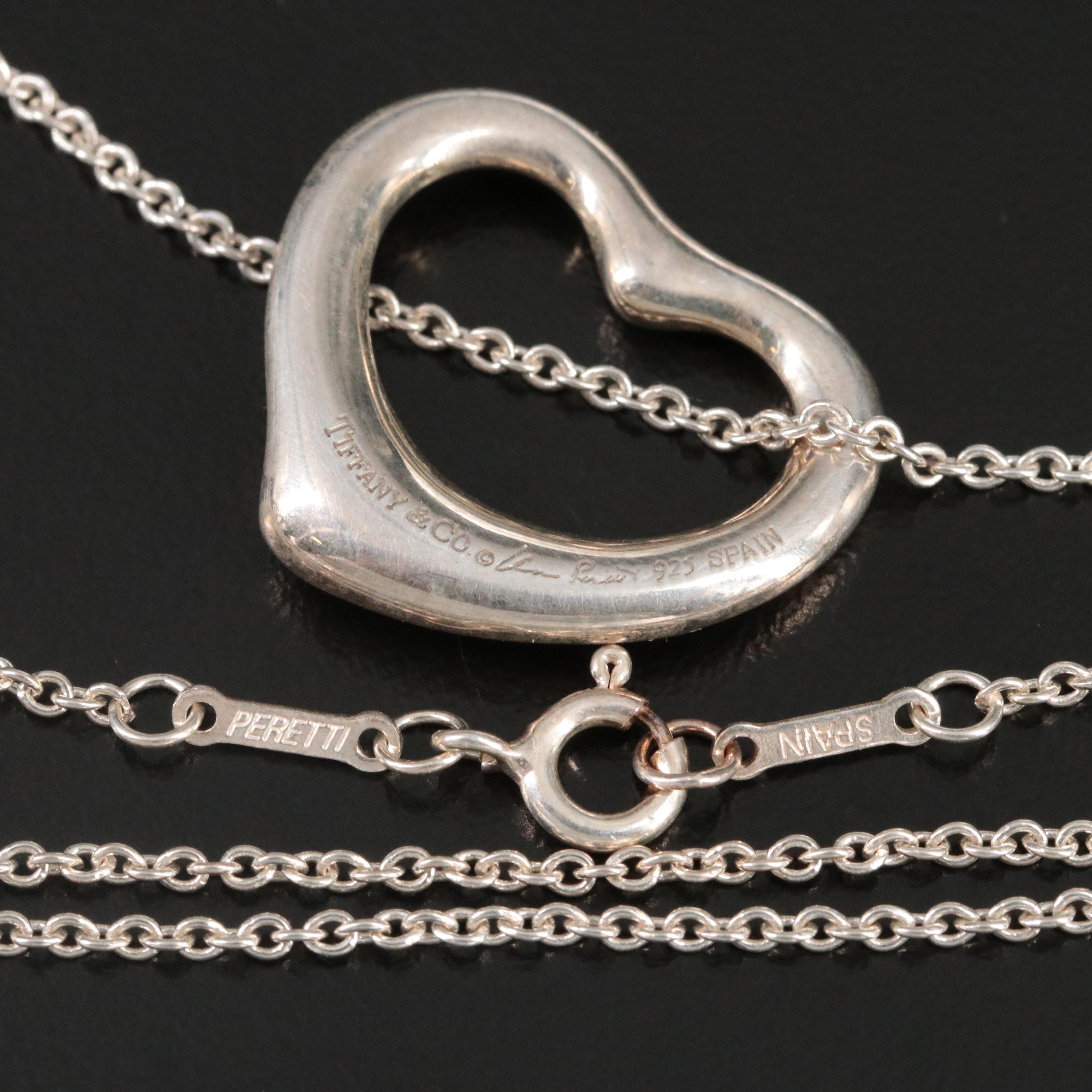 Elsa Peretti for Tiffany & Co. Open Heart Pendant Necklace