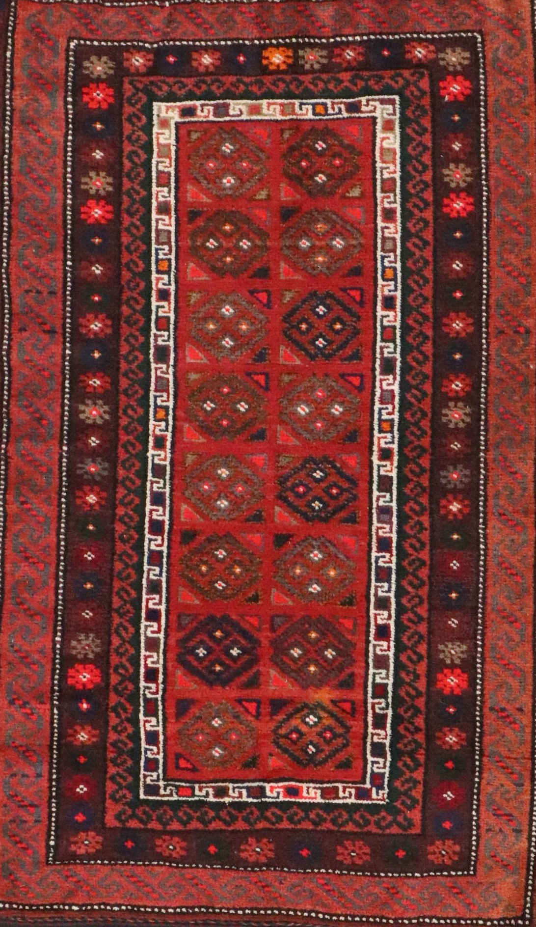 2'6 x 3'11 Hand-Knotted Afghan Baluch Balisht Bag Cushion Cover