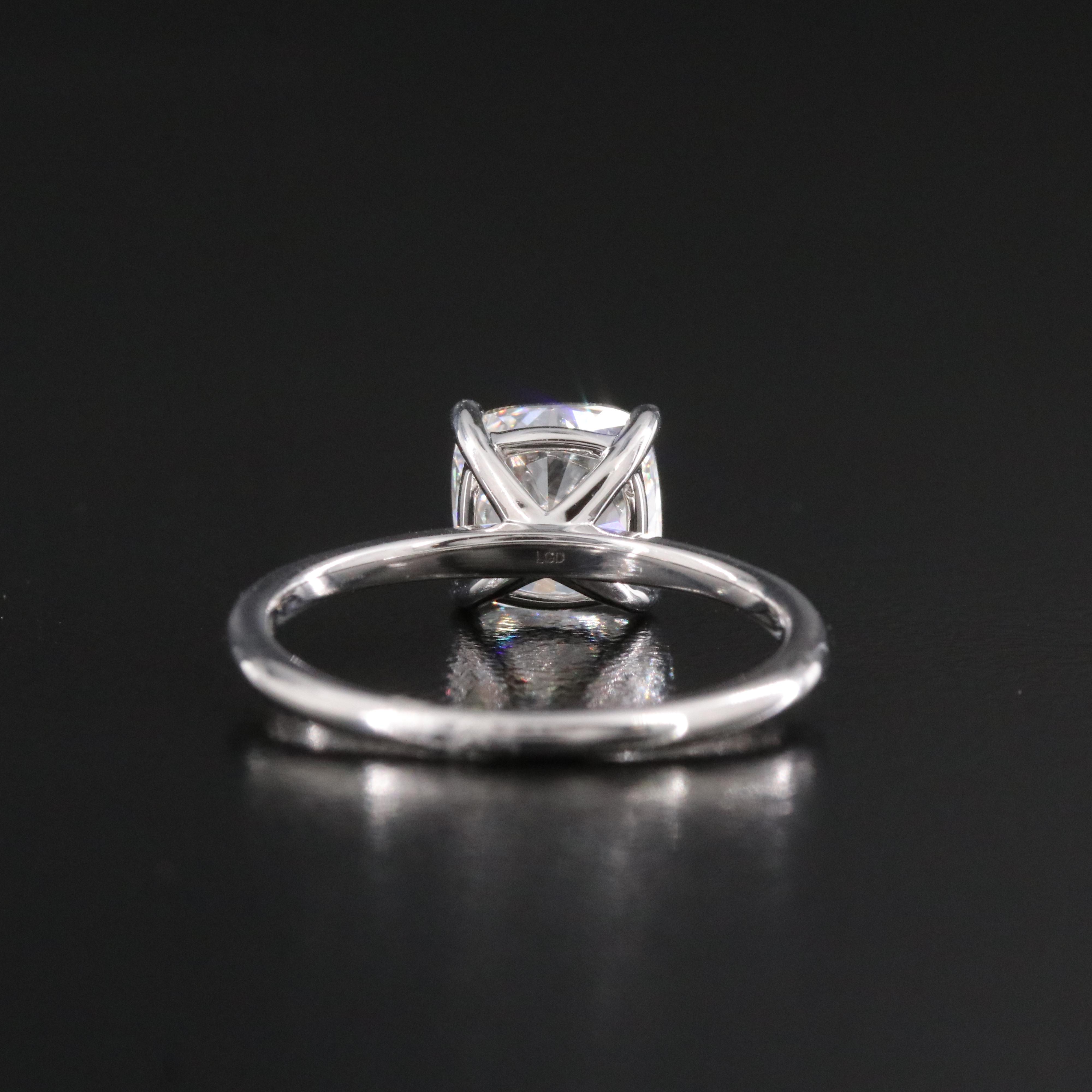 14K 2.07 CT Lab Grown Diamond Ring with Online IGI Report