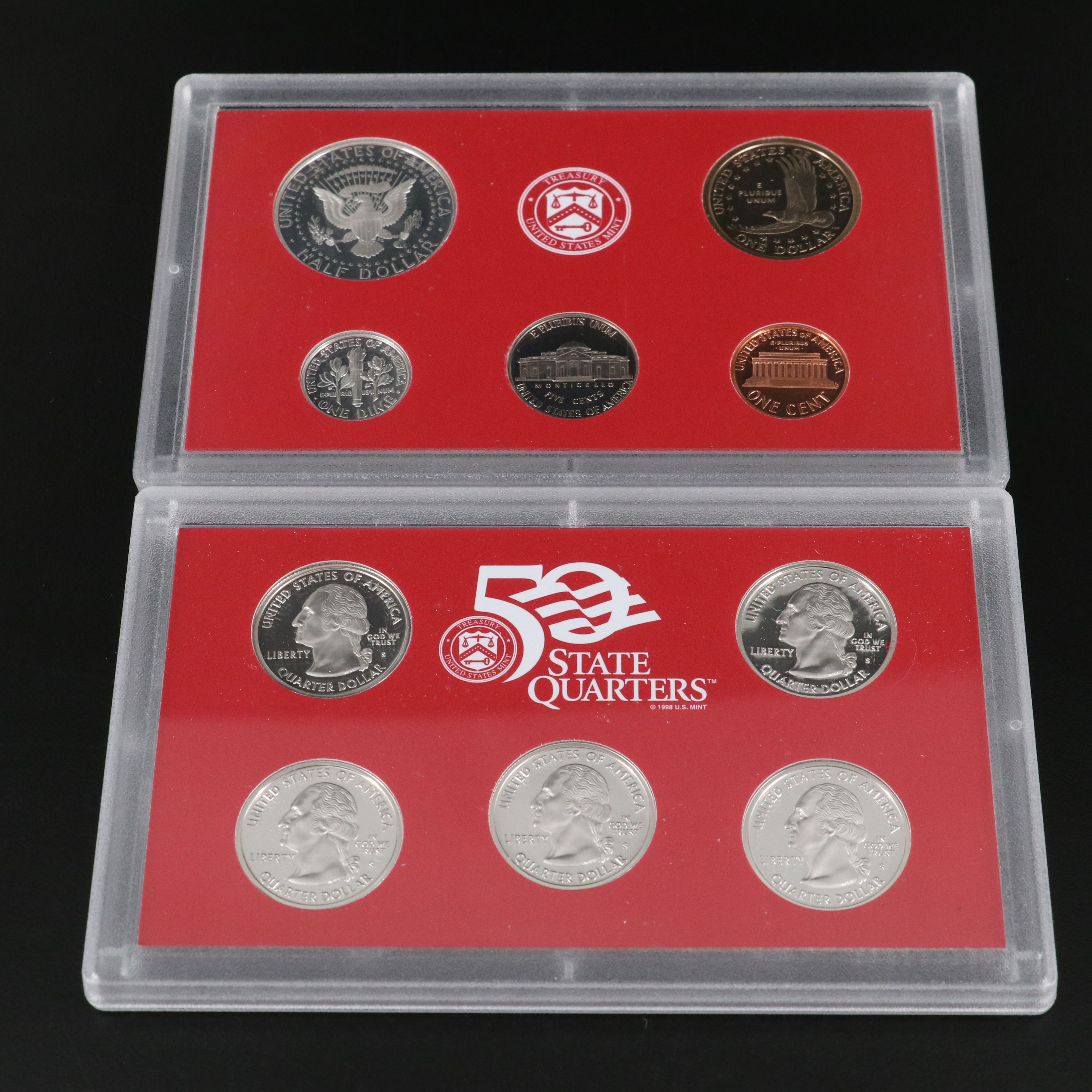 Two United States Modern Silver Proof Sets, 2002 and 2003