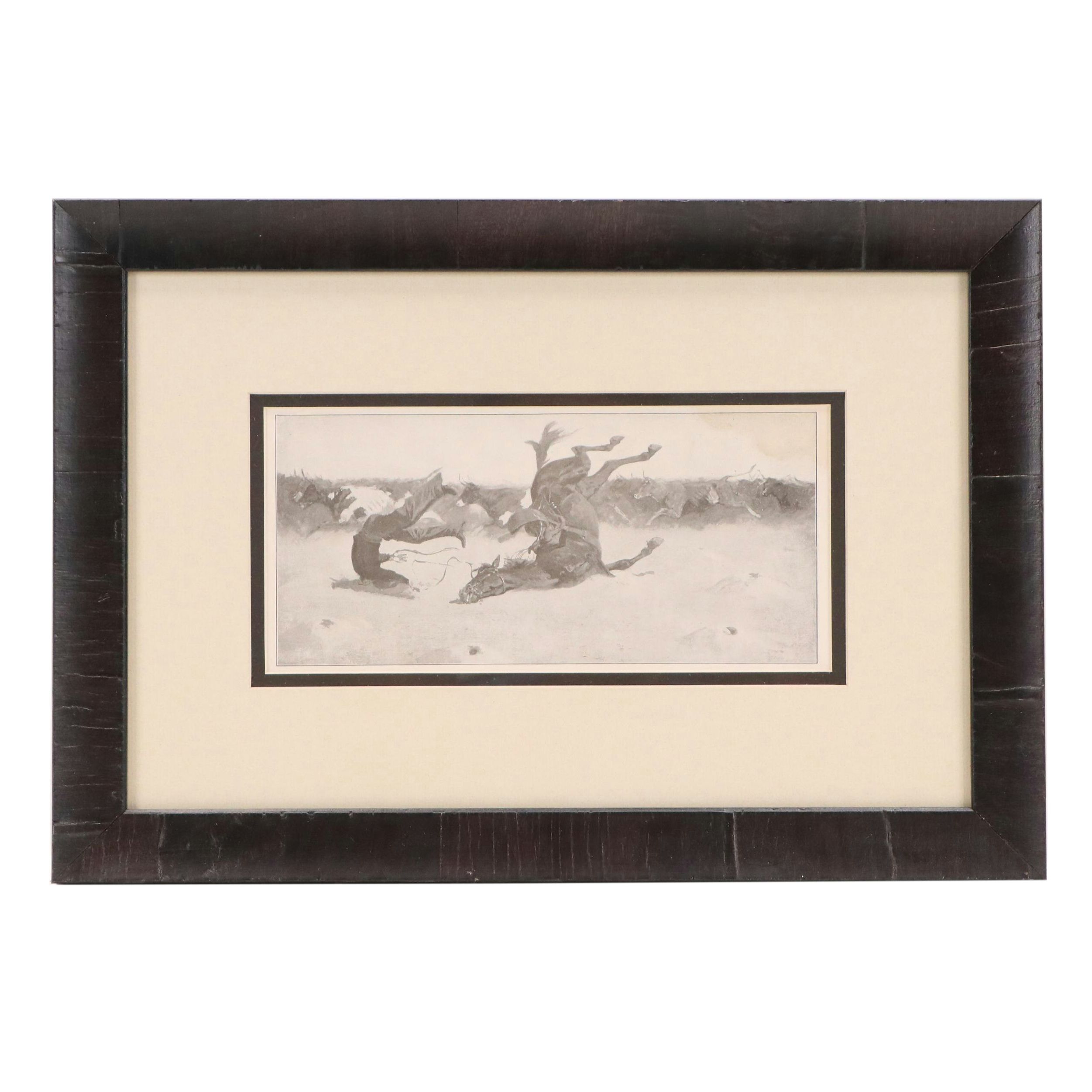 Halftone After Frederic Sackrider Remington for "Done in the Open"