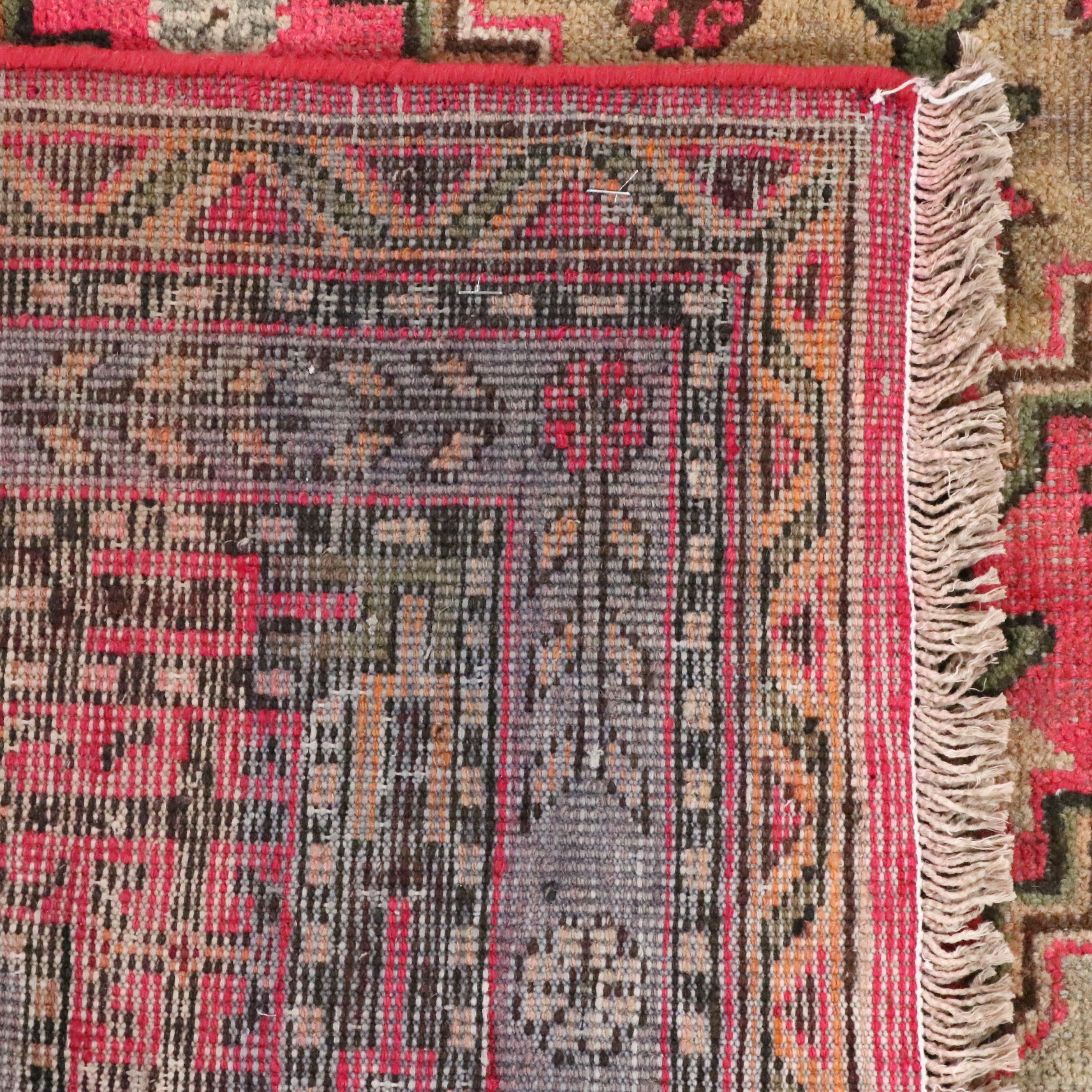 4'11 x 9'4 Hand-Knotted East Turkestan Khotan Long Rug