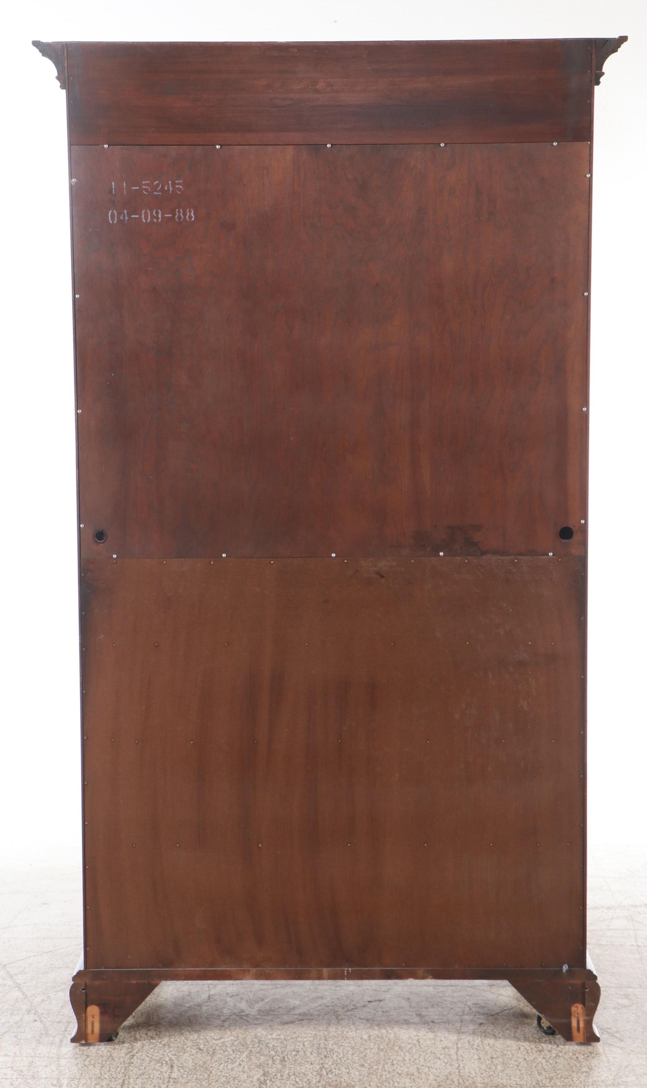 Ethan Allen "Georgian Court" Chippendale Style Cherry Armoire