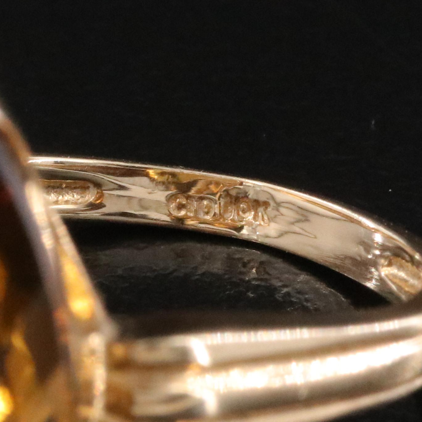 10K Smoky Quartz Ring