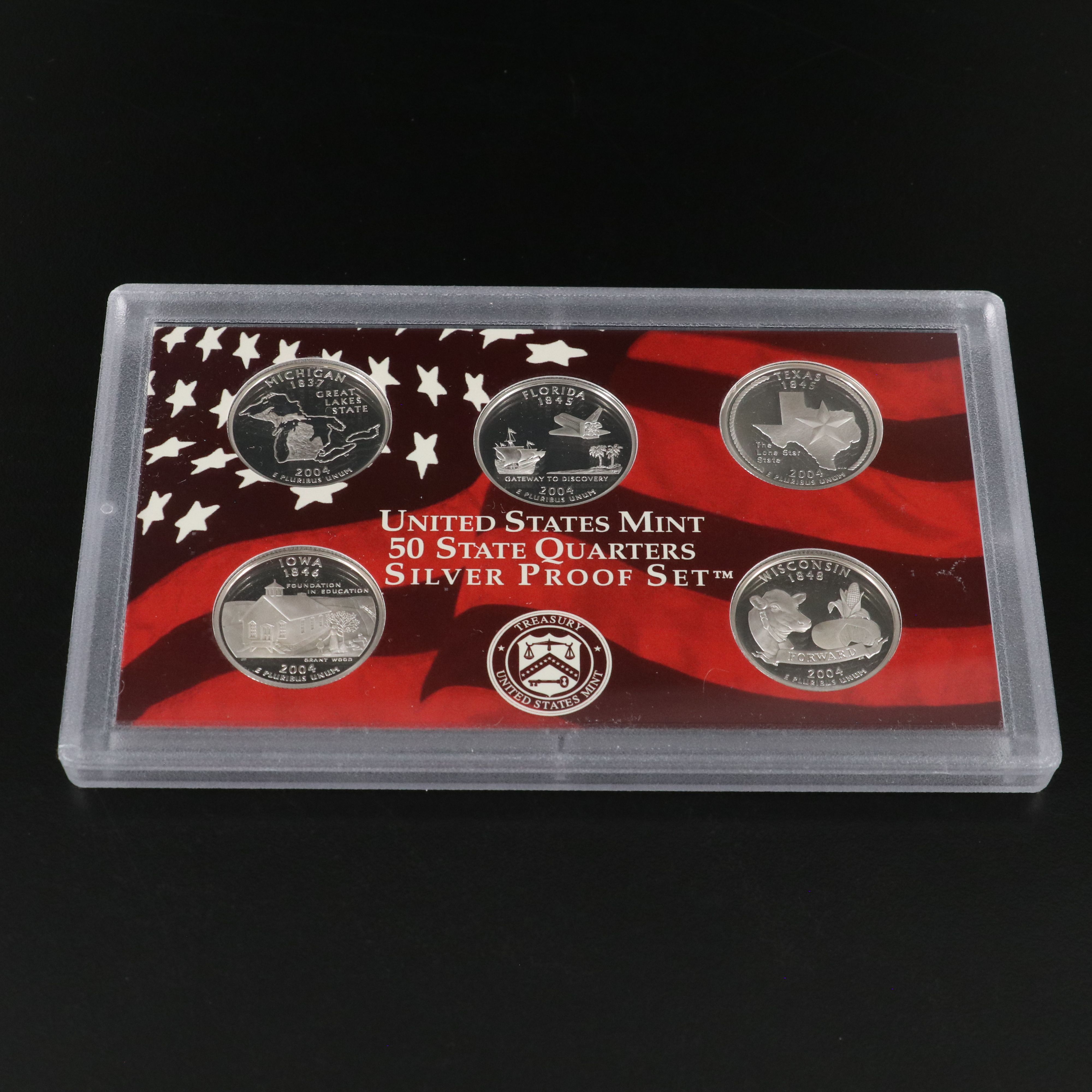 Two United States Modern Silver Proof Sets, 2004 and 2005