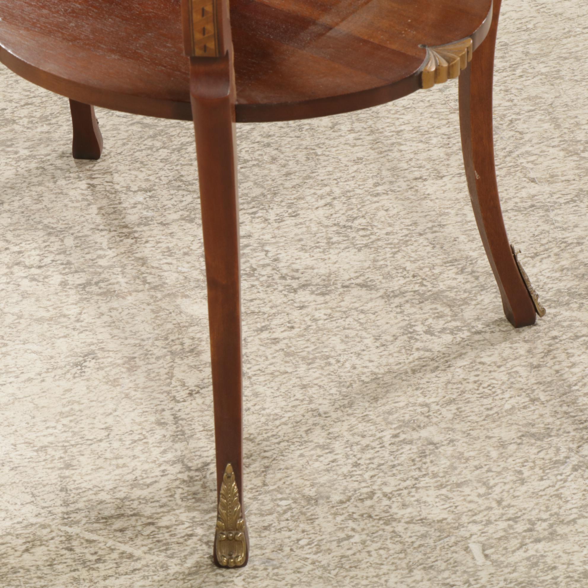 Louis XV Style Mahogany Two-Tier Center Table, Early to Mid-20th Century