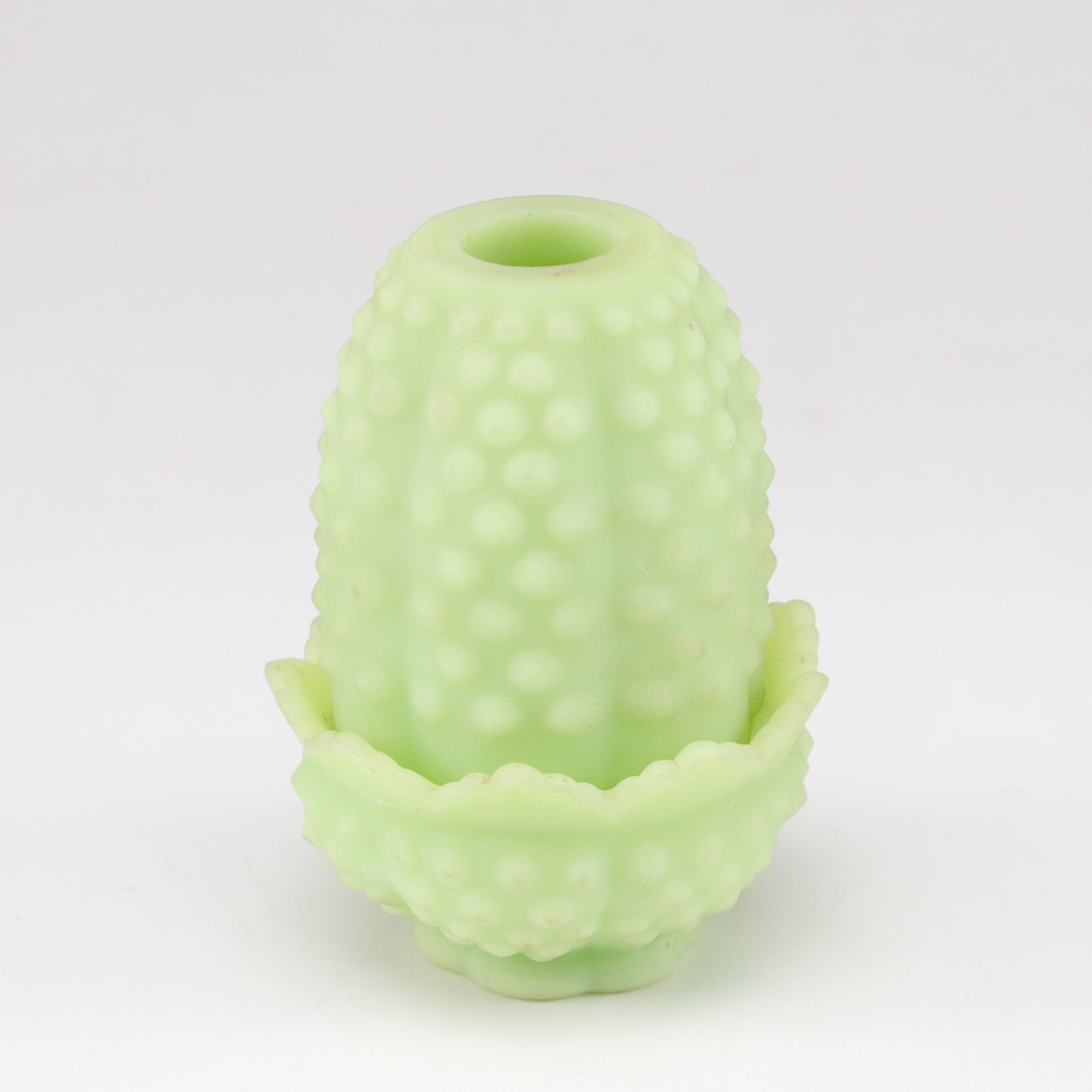 Fenton Uranium Glass "Hobnail" Fairy Lamp, Degenhart Chicken Salt Cellars & More