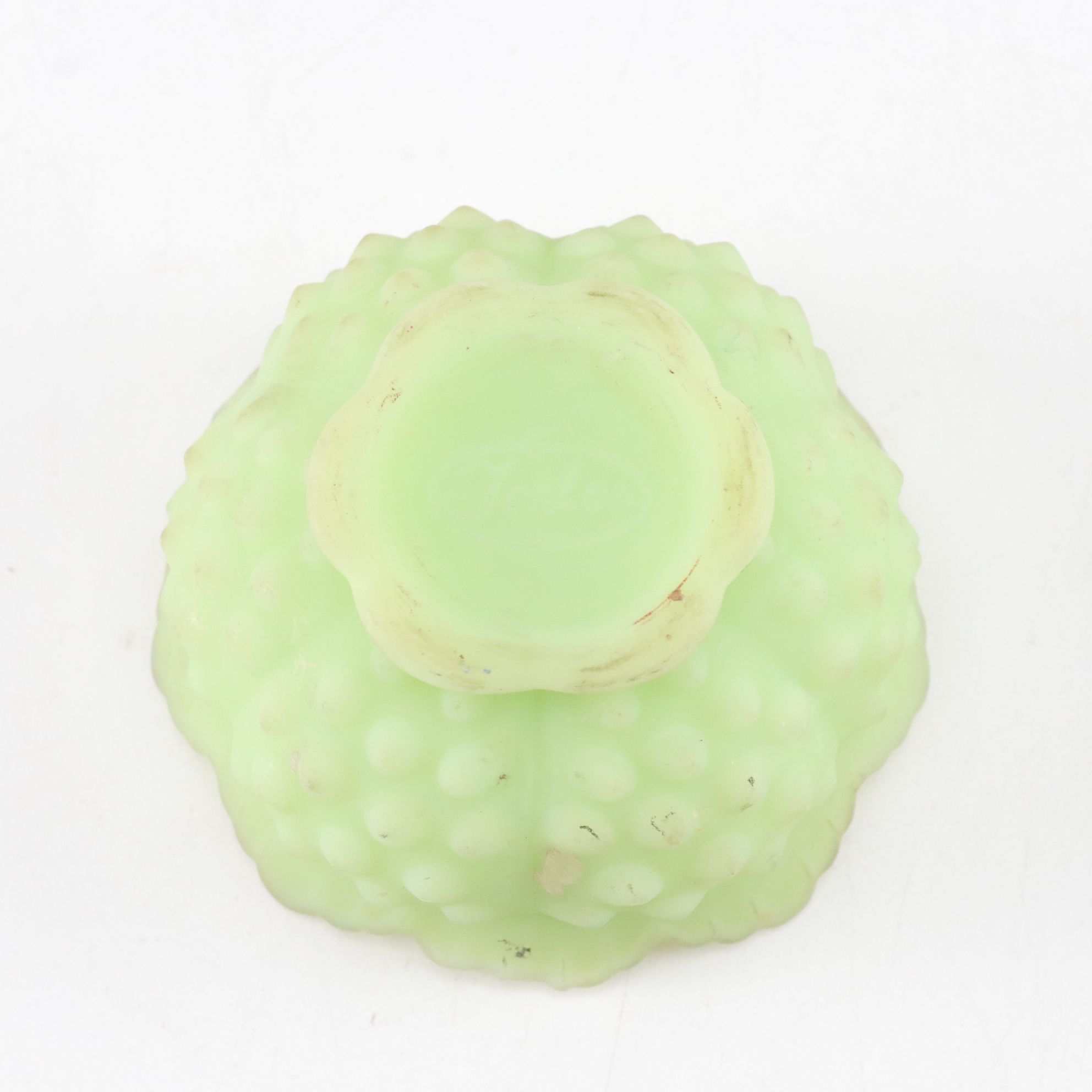 Fenton Uranium Glass "Hobnail" Fairy Lamp, Degenhart Chicken Salt Cellars & More