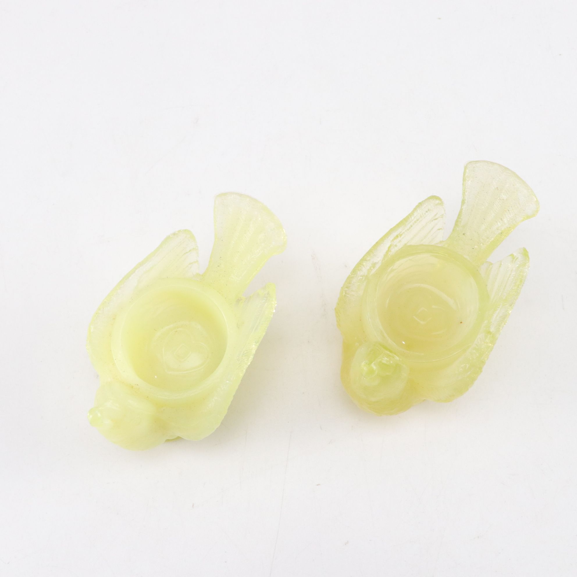 Fenton Uranium Glass "Hobnail" Fairy Lamp, Degenhart Chicken Salt Cellars & More