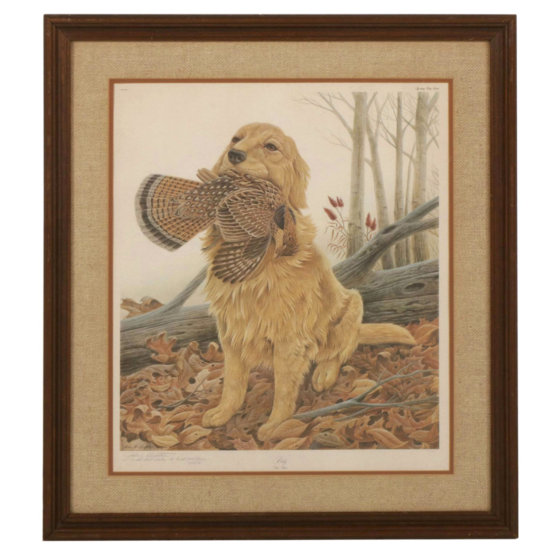 John Ruthven The Sporting Dog Series: "Dusty" Offset Lithograph, 1979