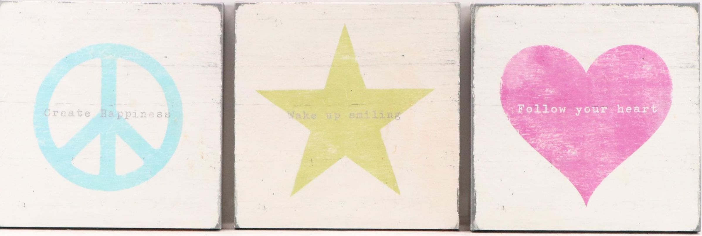 Pottery Barn Giclées with Motivational Sayings and Symbols, 21st Century