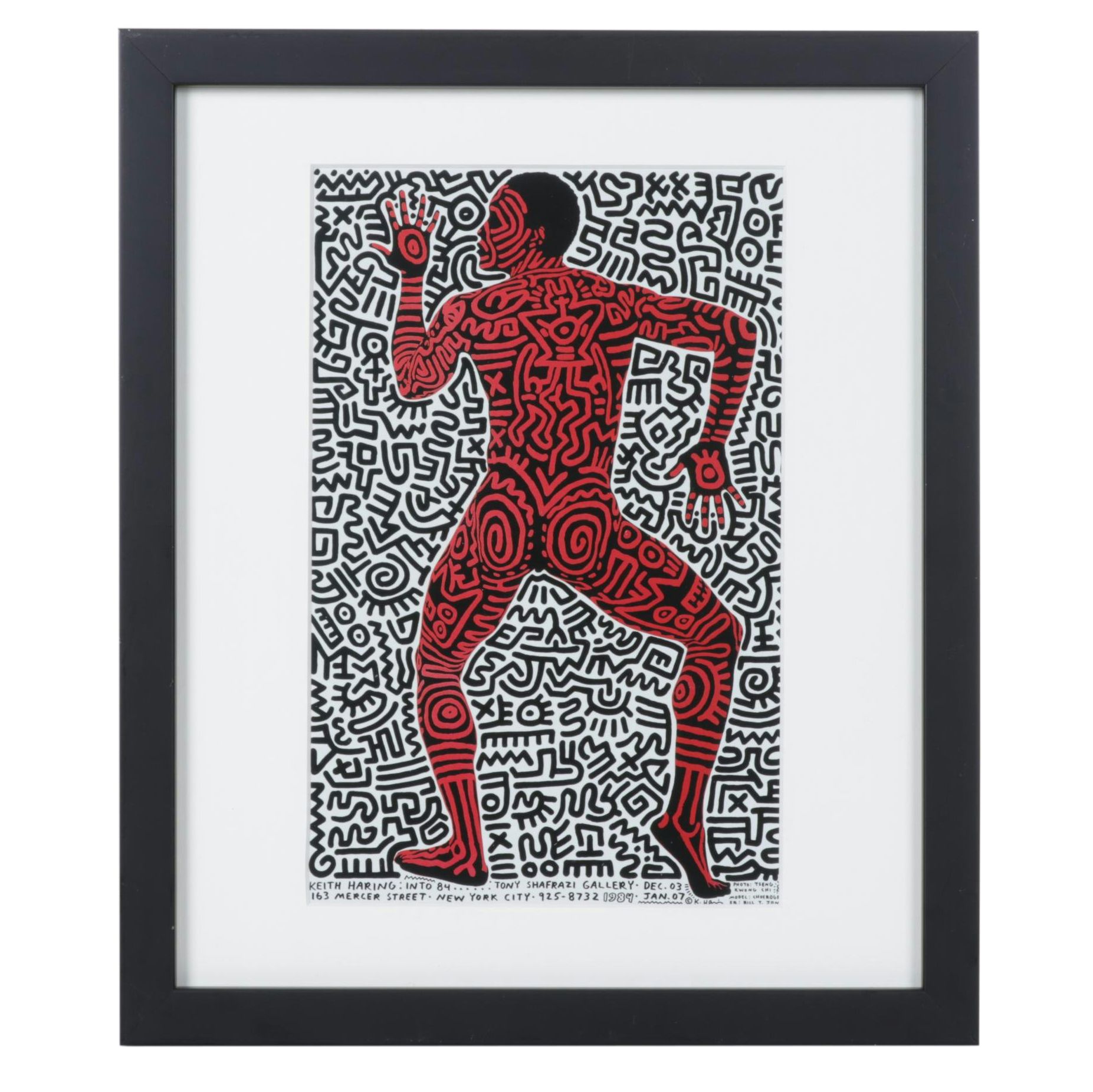 Offset Lithograph After Keith Haring Exhibition Poster for Tony Shafrazi Gallery