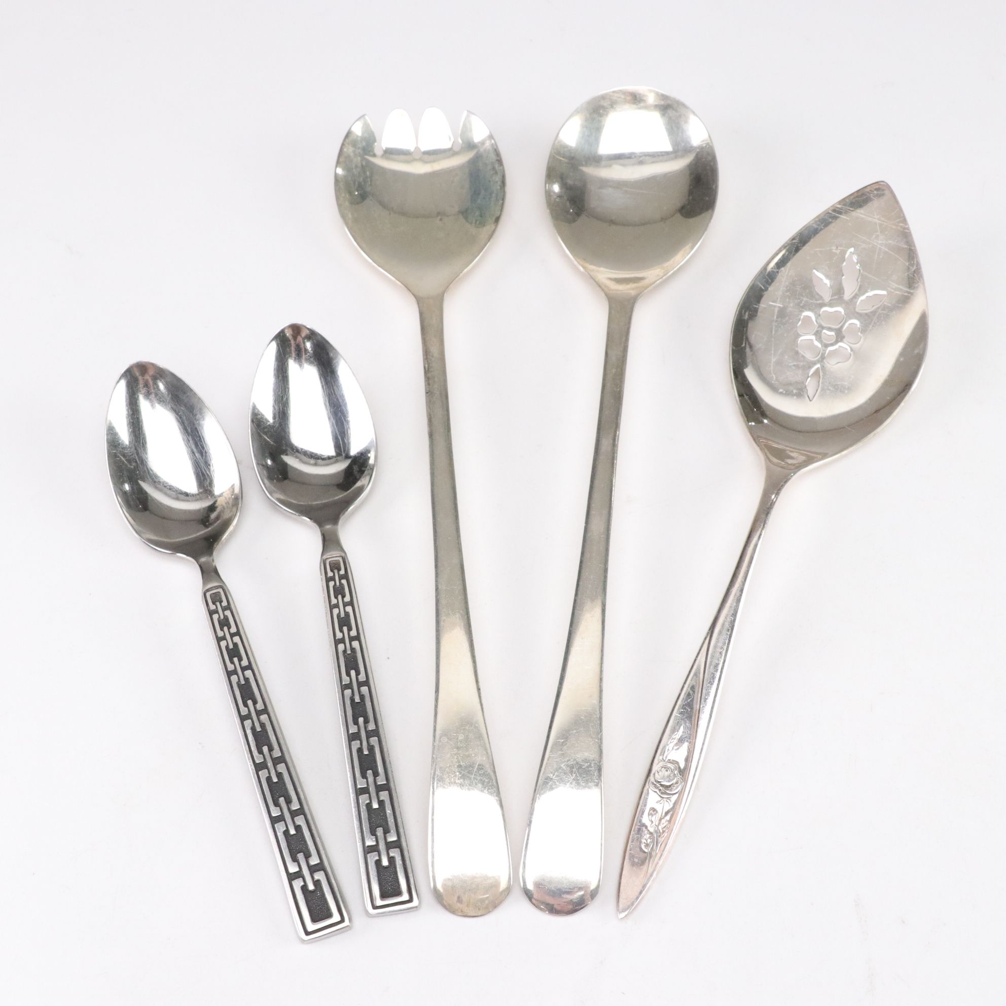 Silver Plate & Stainless Steel Flatware Set