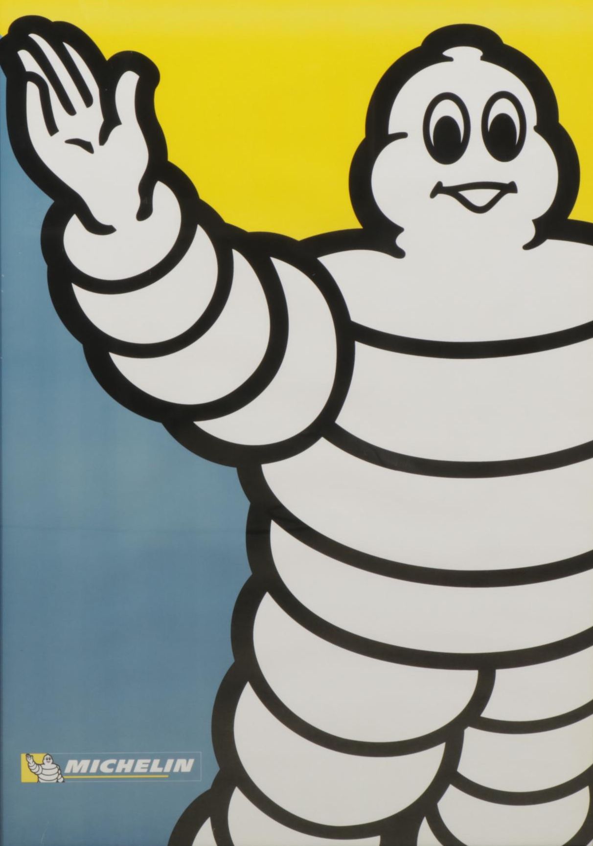 Michelin Man Offset Lithograph Advertising Poster Circa
