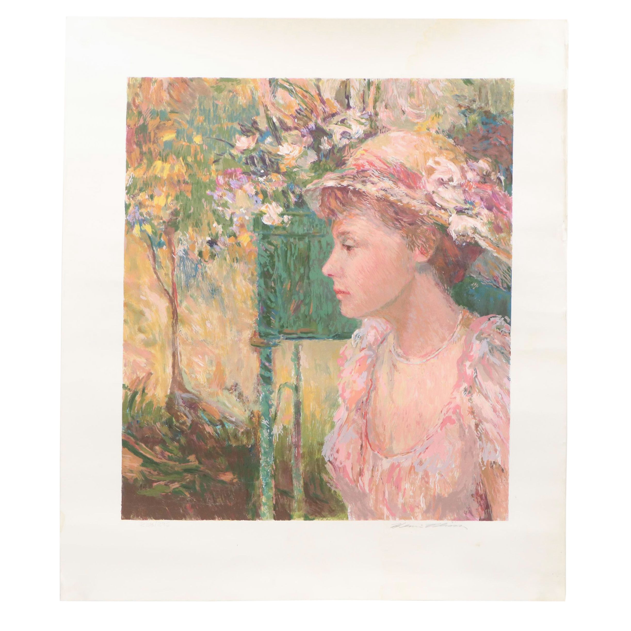 Impressionist Serigraph of Woman