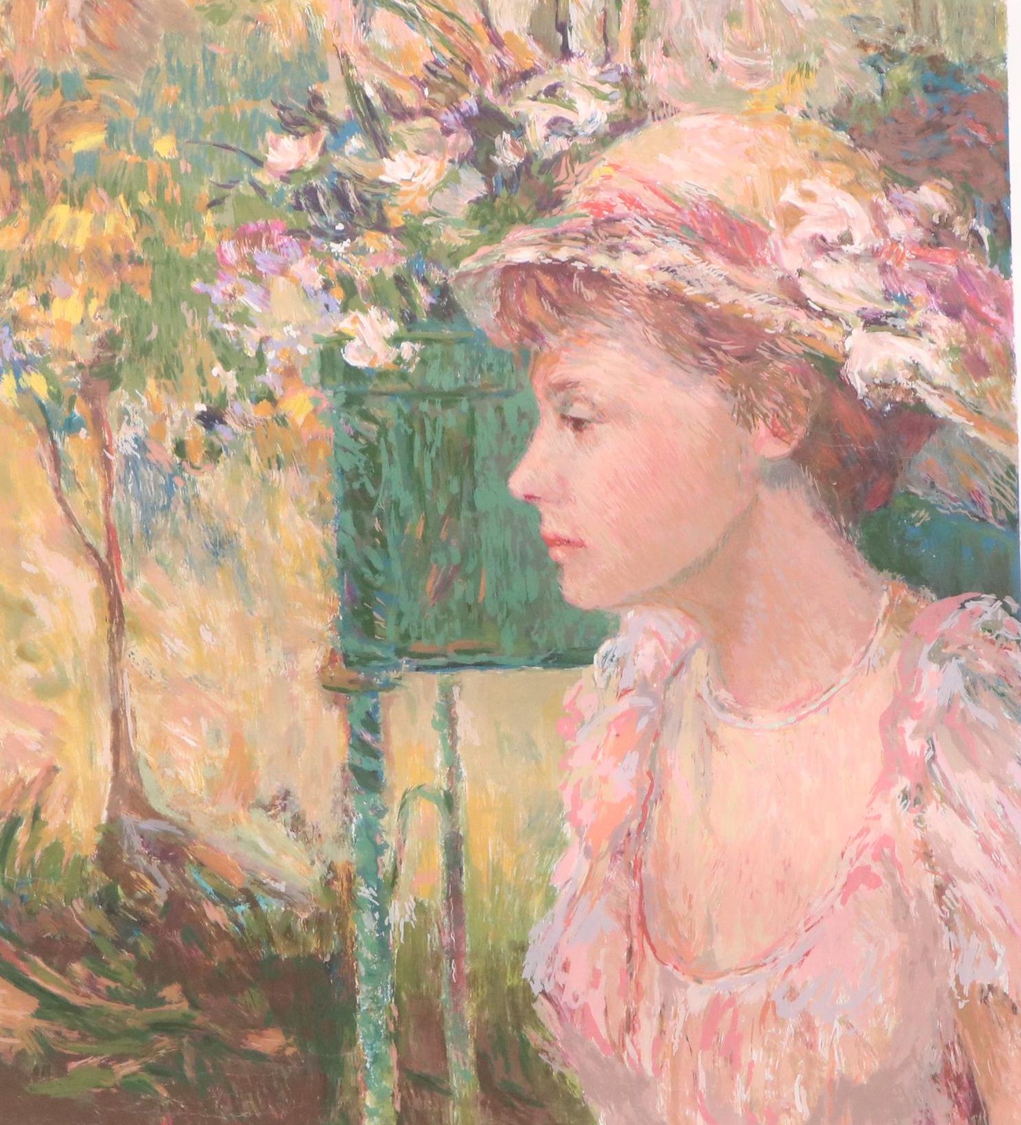 Impressionist Serigraph of Woman