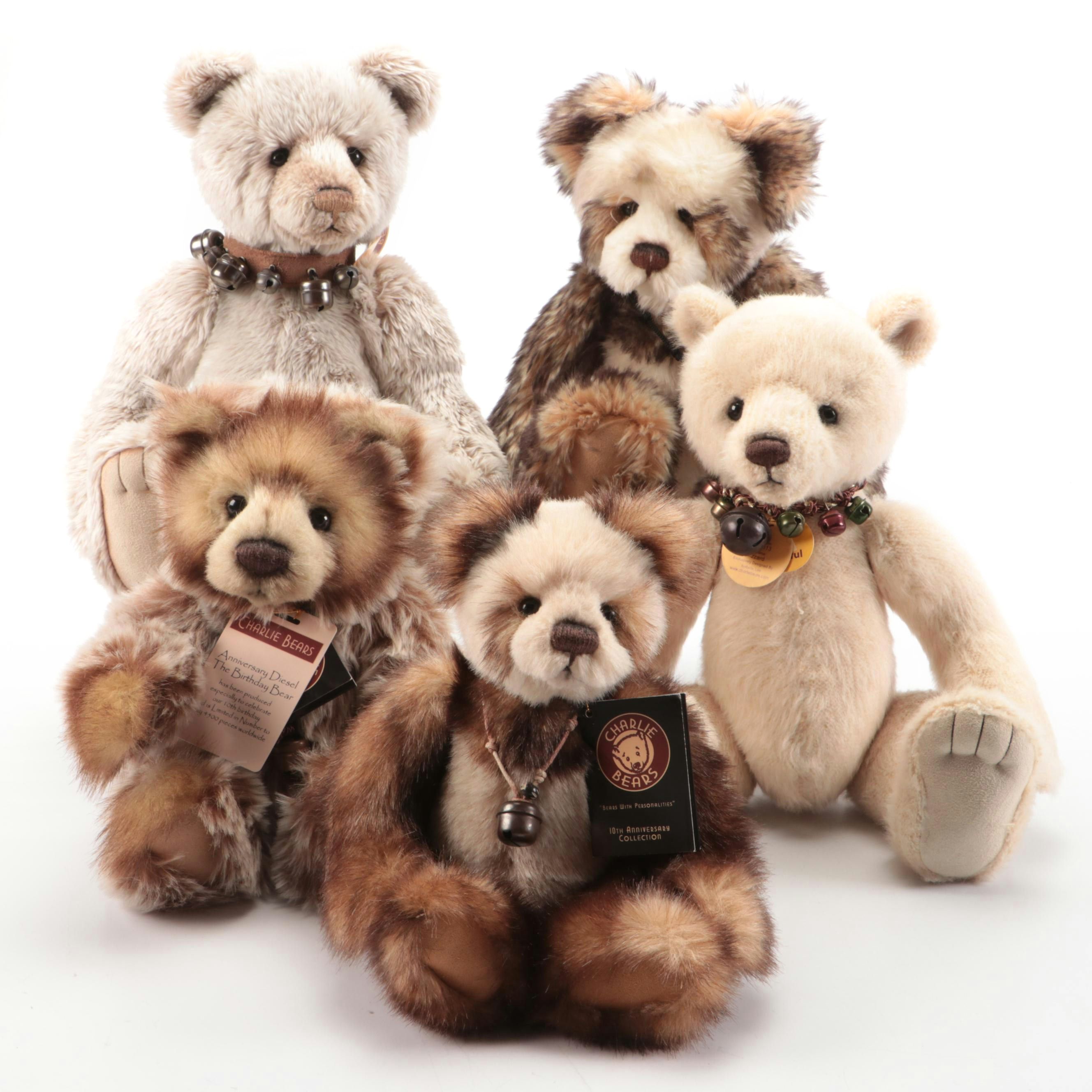 Charlie Bears "Blizzard," "Anniversary Diesel," and More Teddy Bears