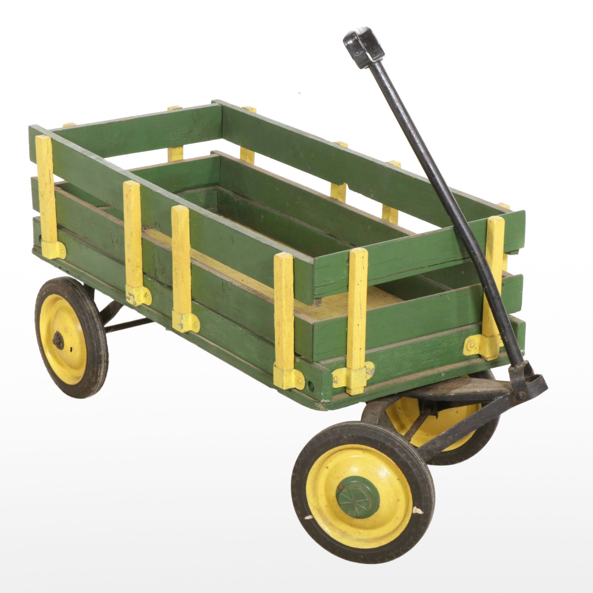 Children's Wagon with Painted Wood Frame, Mid to Late 20th Century