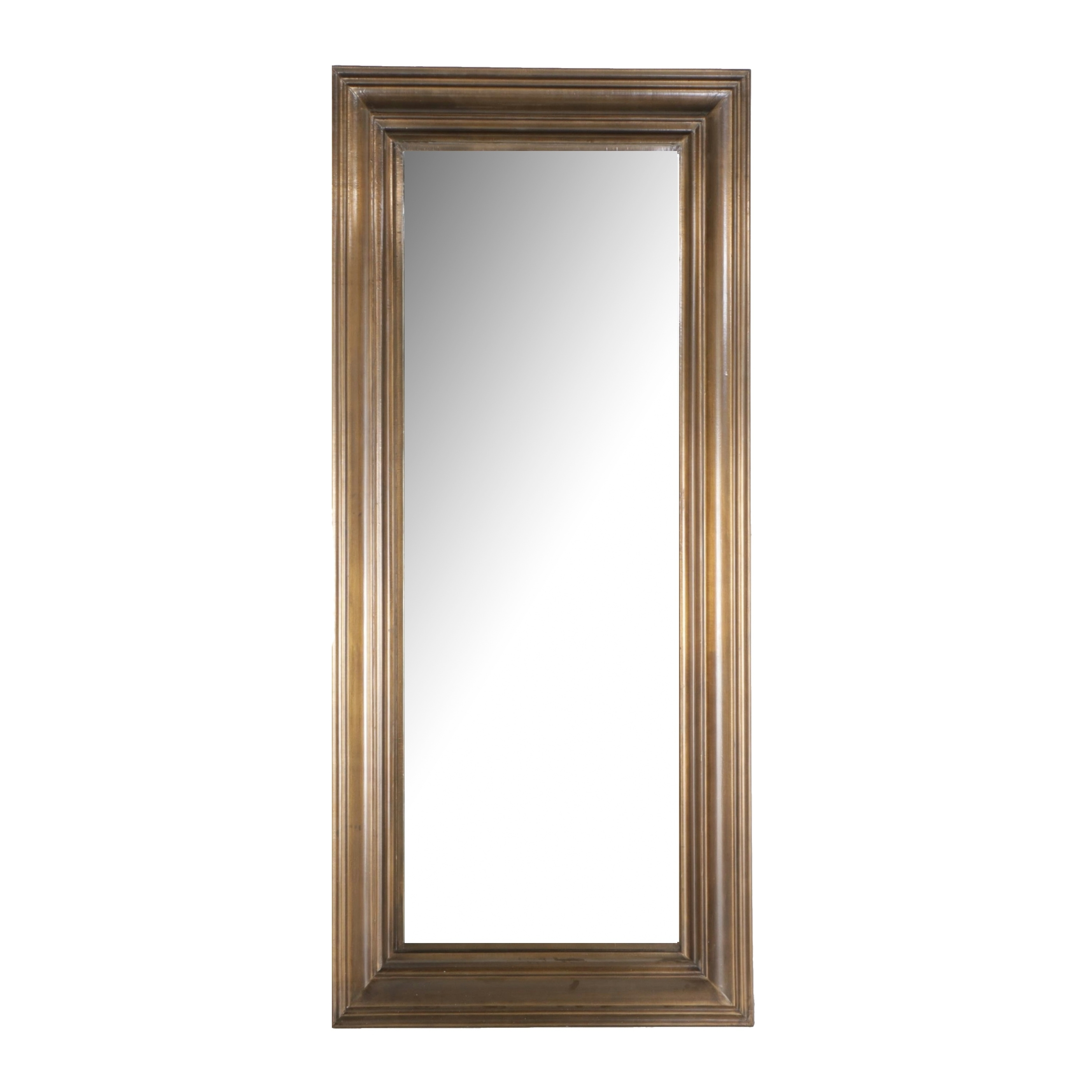 Gilt Wood Rectangular Full-Length Wall Mirror