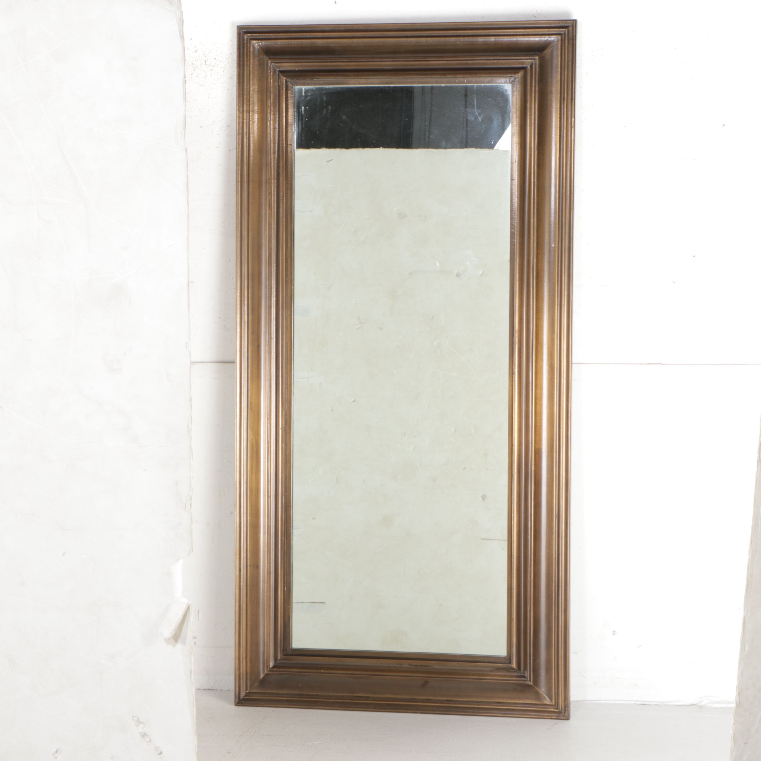 Gilt Wood Rectangular Full-Length Wall Mirror