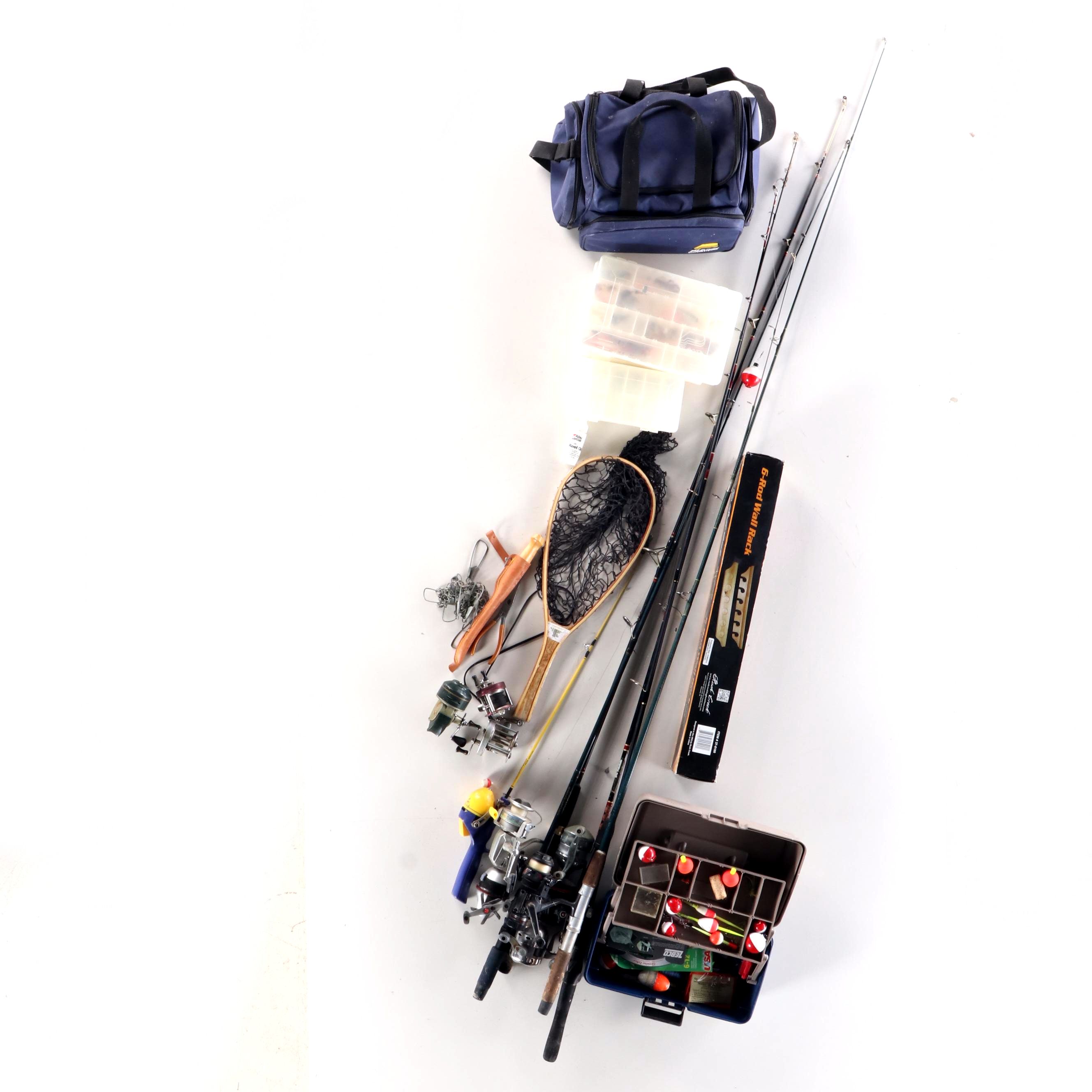 Fishing Collection Featuring Rods, Lures and More