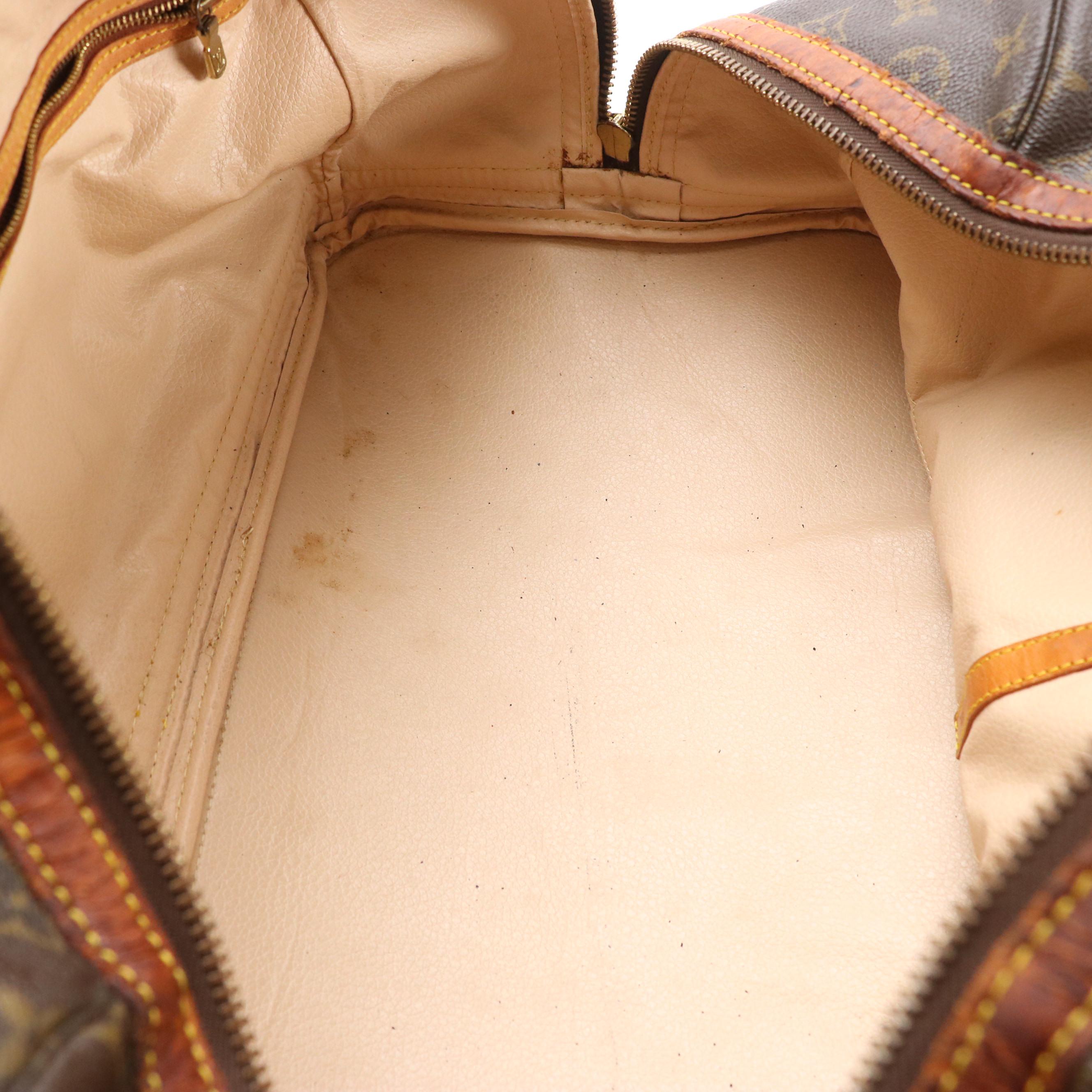 Louis Vuitton Sac Sport Travel Bag in Monogram Coated Canvas and Leather Trim