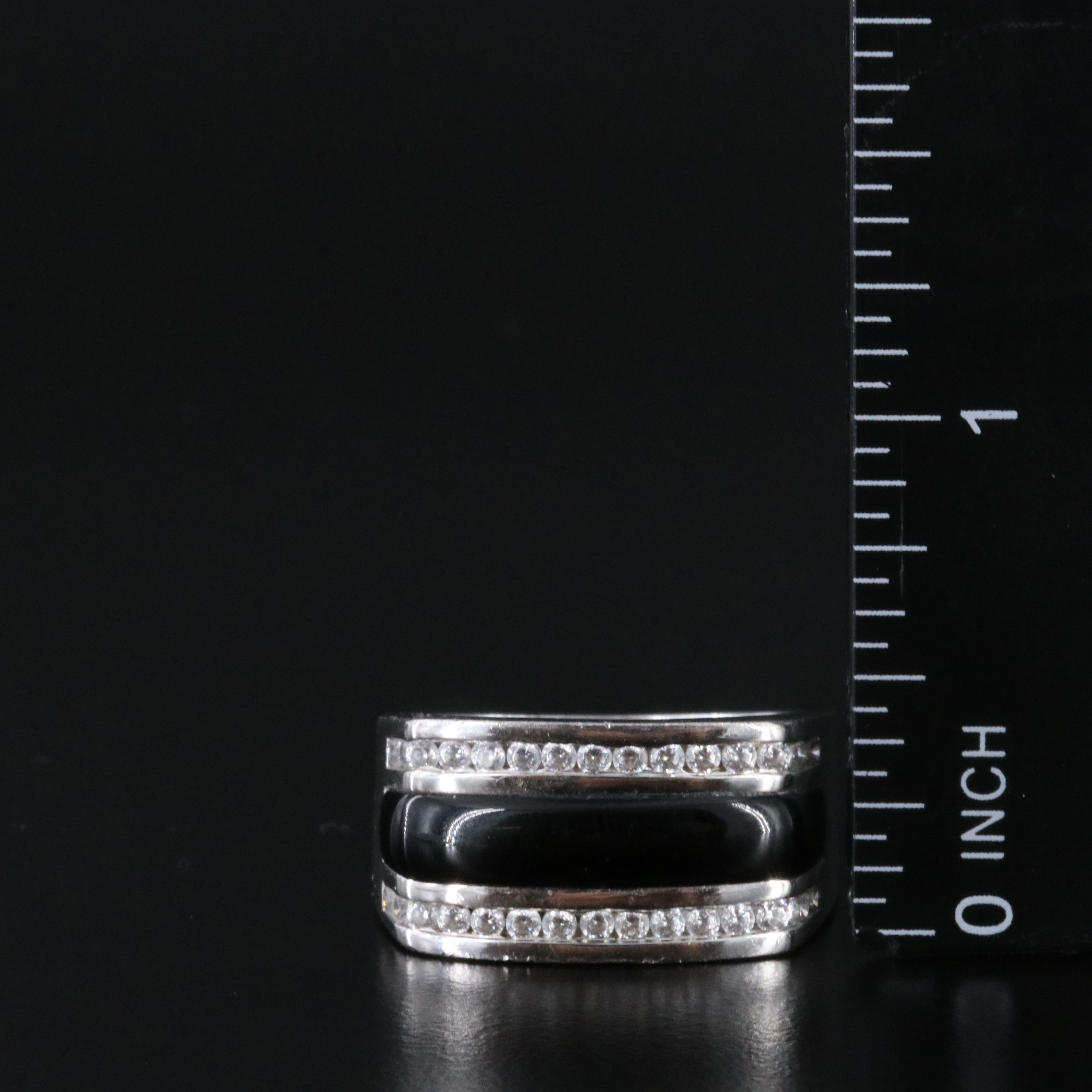 Sterling Glass and CZ Ring