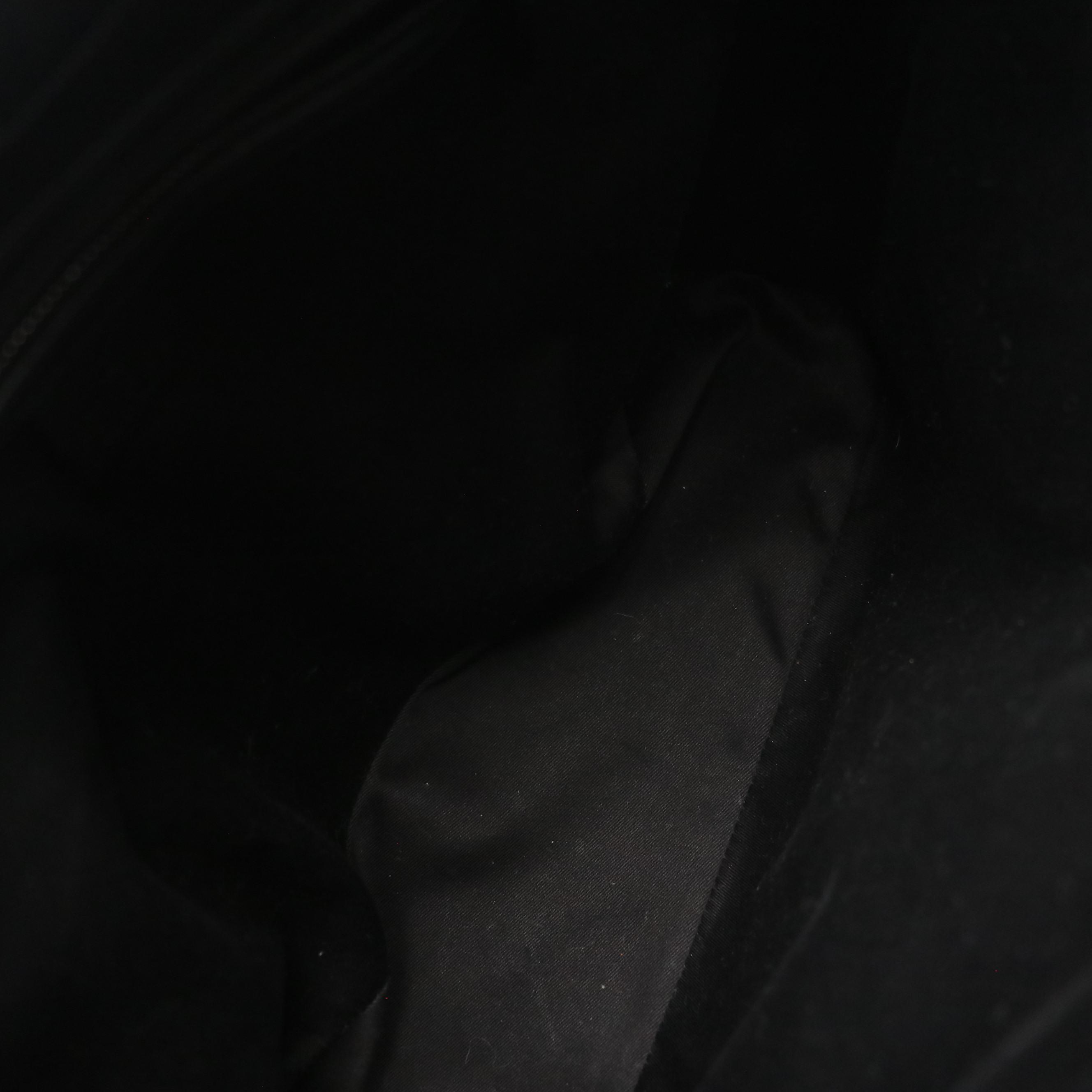 Gucci Hobo Shoulder Bag in Black GG Canvas and Leather Trim with Bamboo Accents