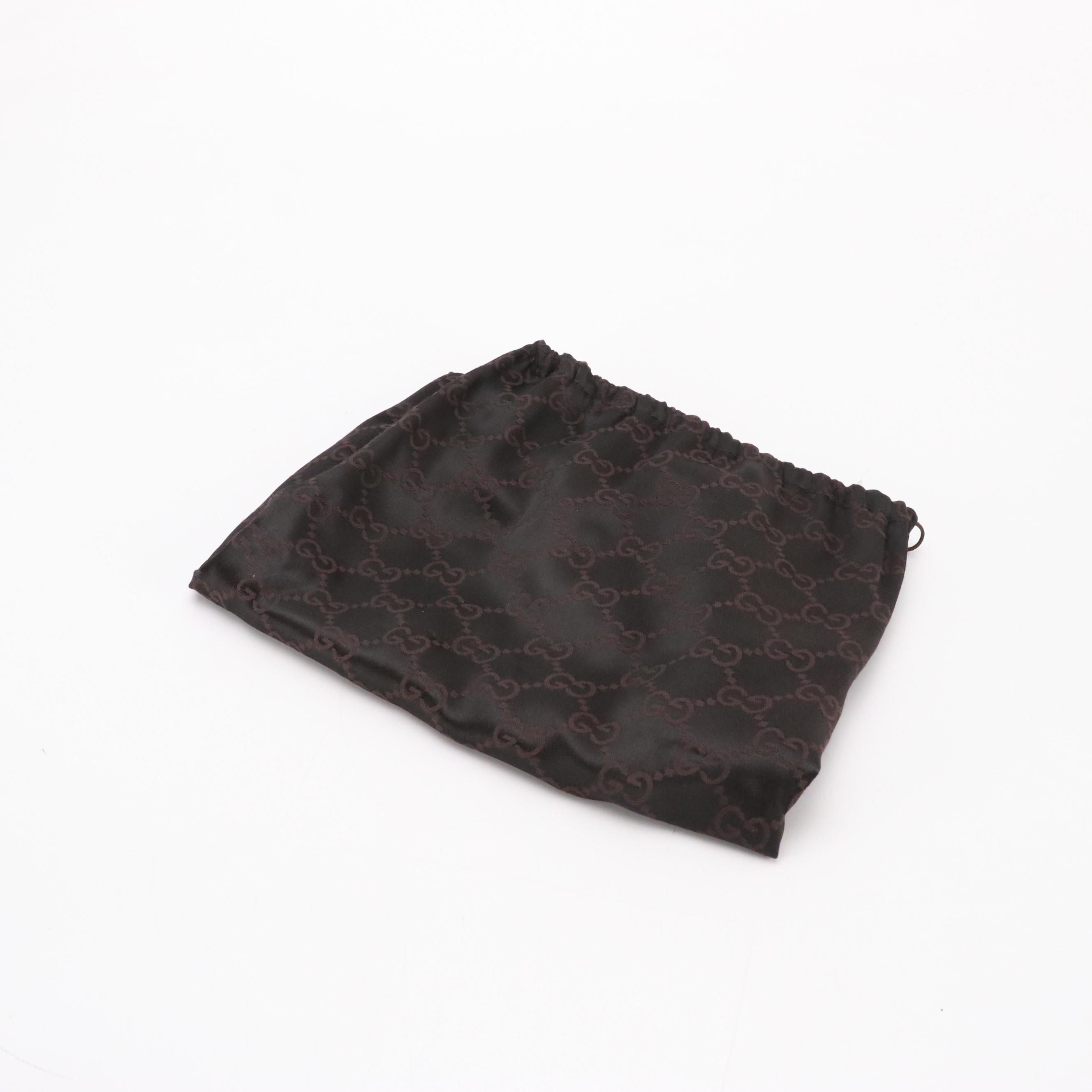 Gucci Hobo Shoulder Bag in Black GG Canvas and Leather Trim with Bamboo Accents