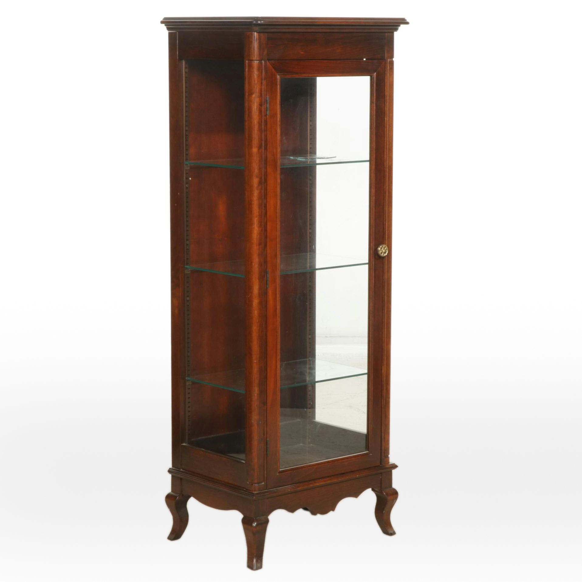 Carl Forslund Father and Three Sons Cherry Curio Cabinet
