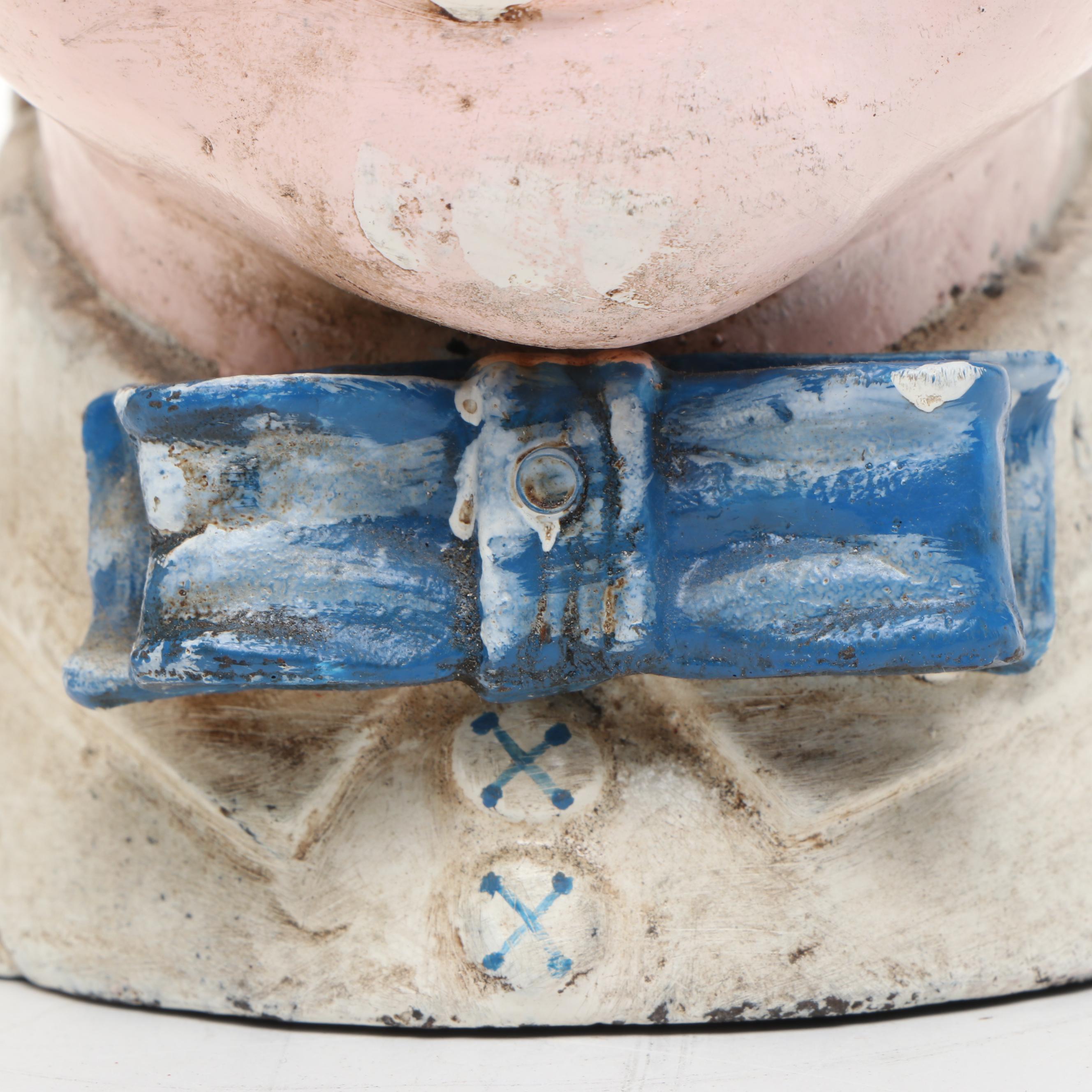 Coca-Cola Sprite Boy Cast Iron Advertising Bank, Mid-20th Century