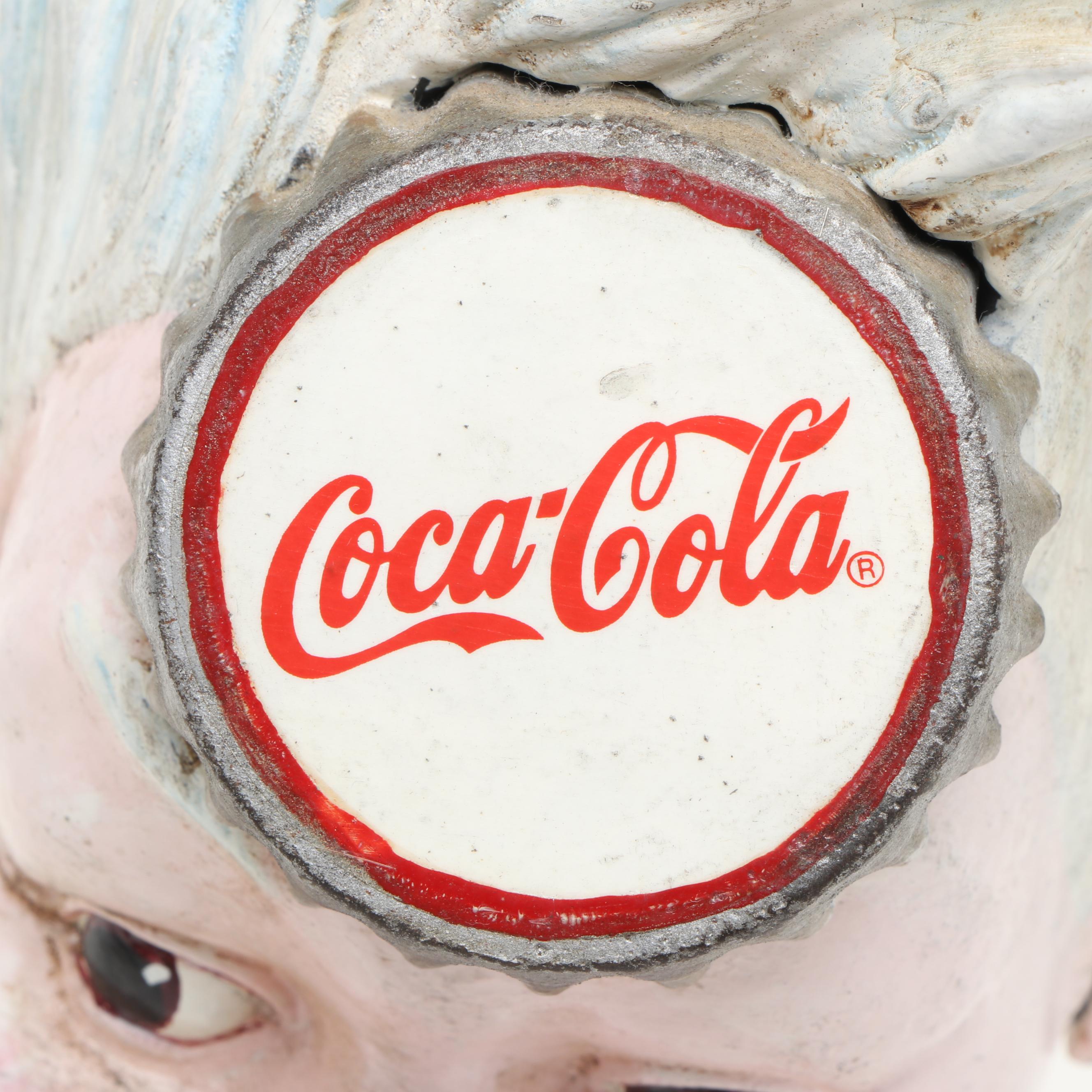 Coca-Cola Sprite Boy Cast Iron Advertising Bank, Mid-20th Century