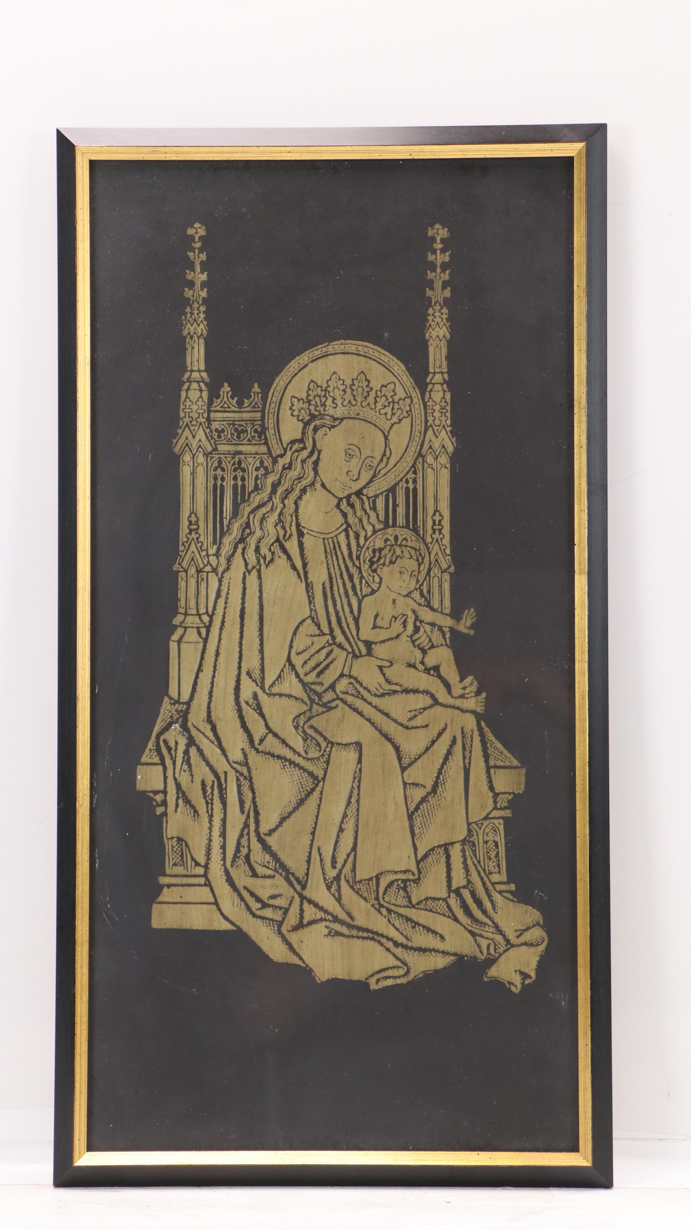 Pair of Brass Rubbings of Belgian Madonna and Child from Nivelles