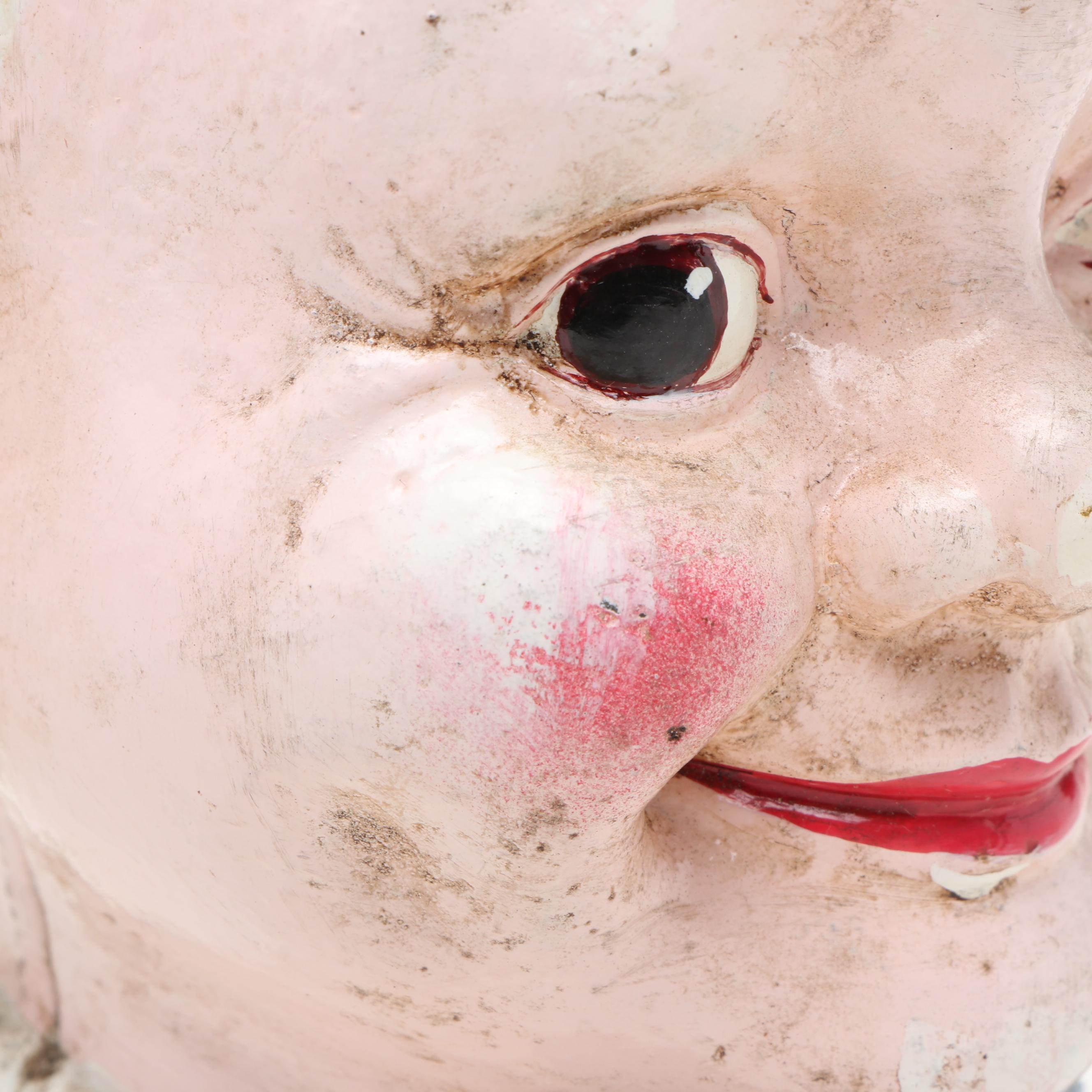 Coca-Cola Sprite Boy Cast Iron Advertising Bank, Mid-20th Century