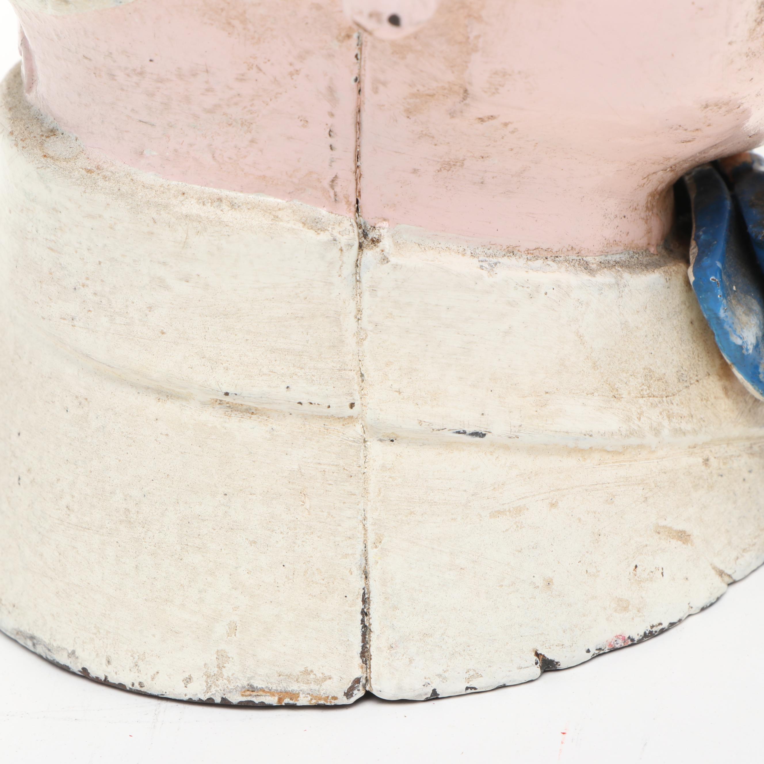 Coca-Cola Sprite Boy Cast Iron Advertising Bank, Mid-20th Century