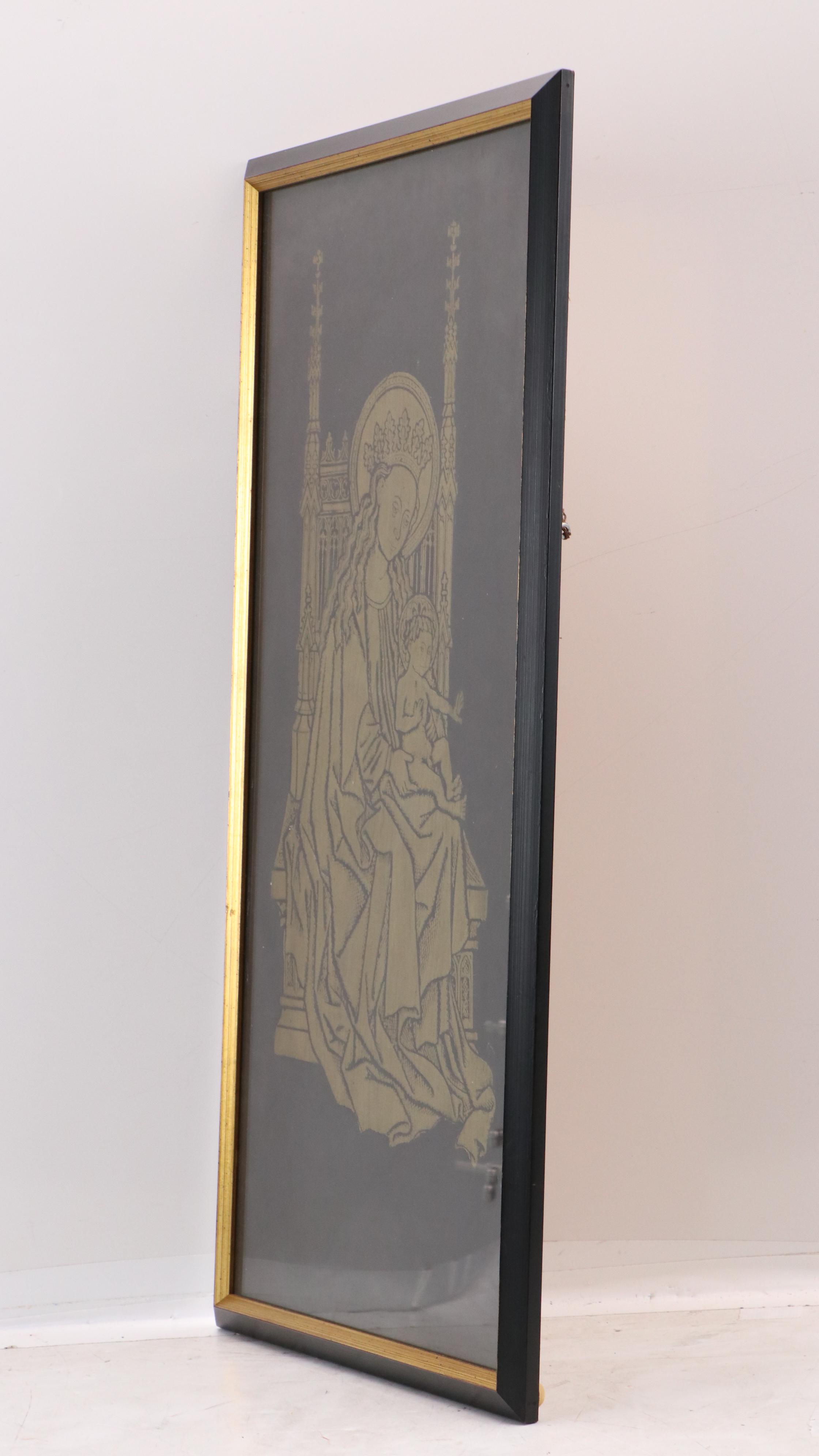 Pair of Brass Rubbings of Belgian Madonna and Child from Nivelles