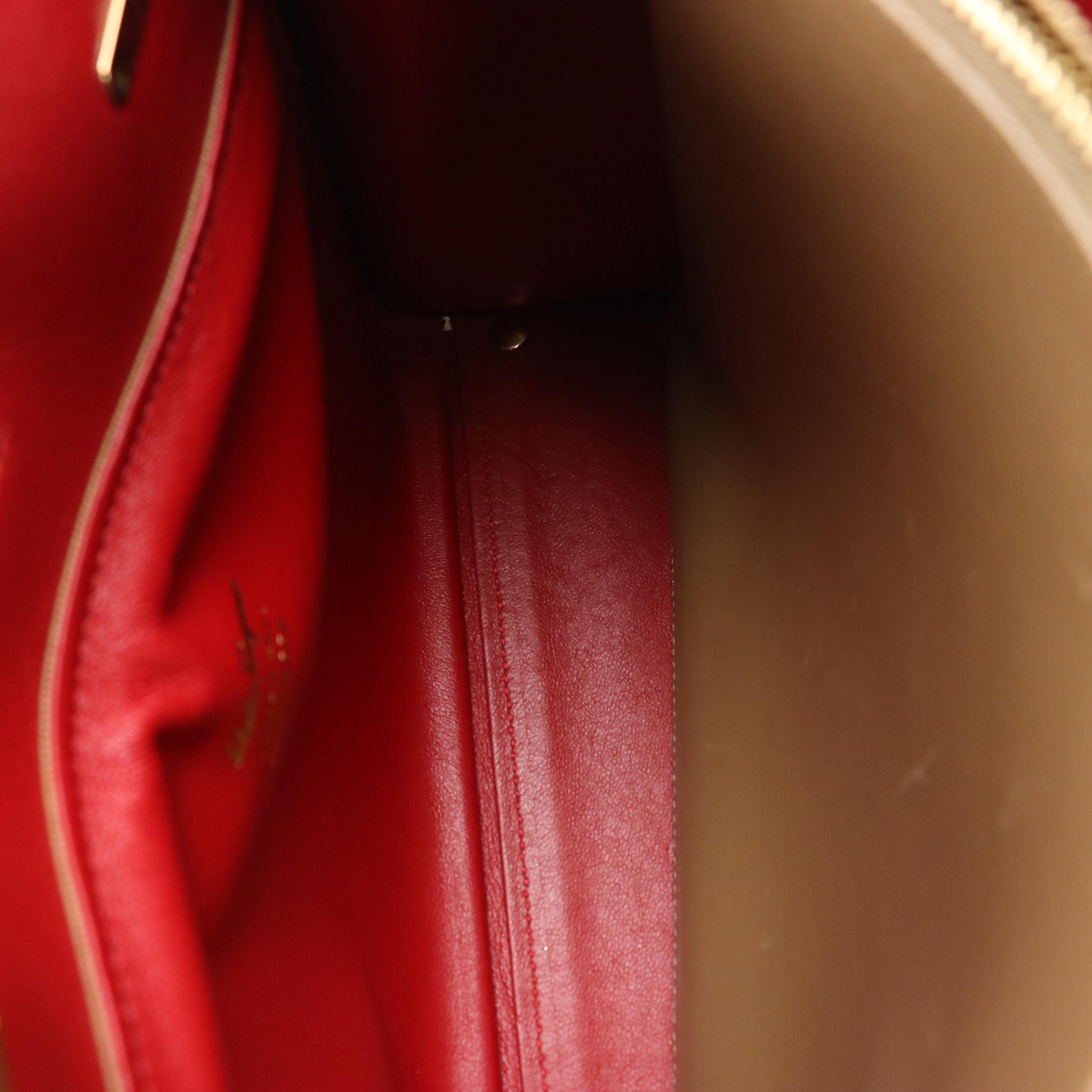 Salvatore Ferragamo Juliet Gancini Lock Handbag Tote in Brown Leather