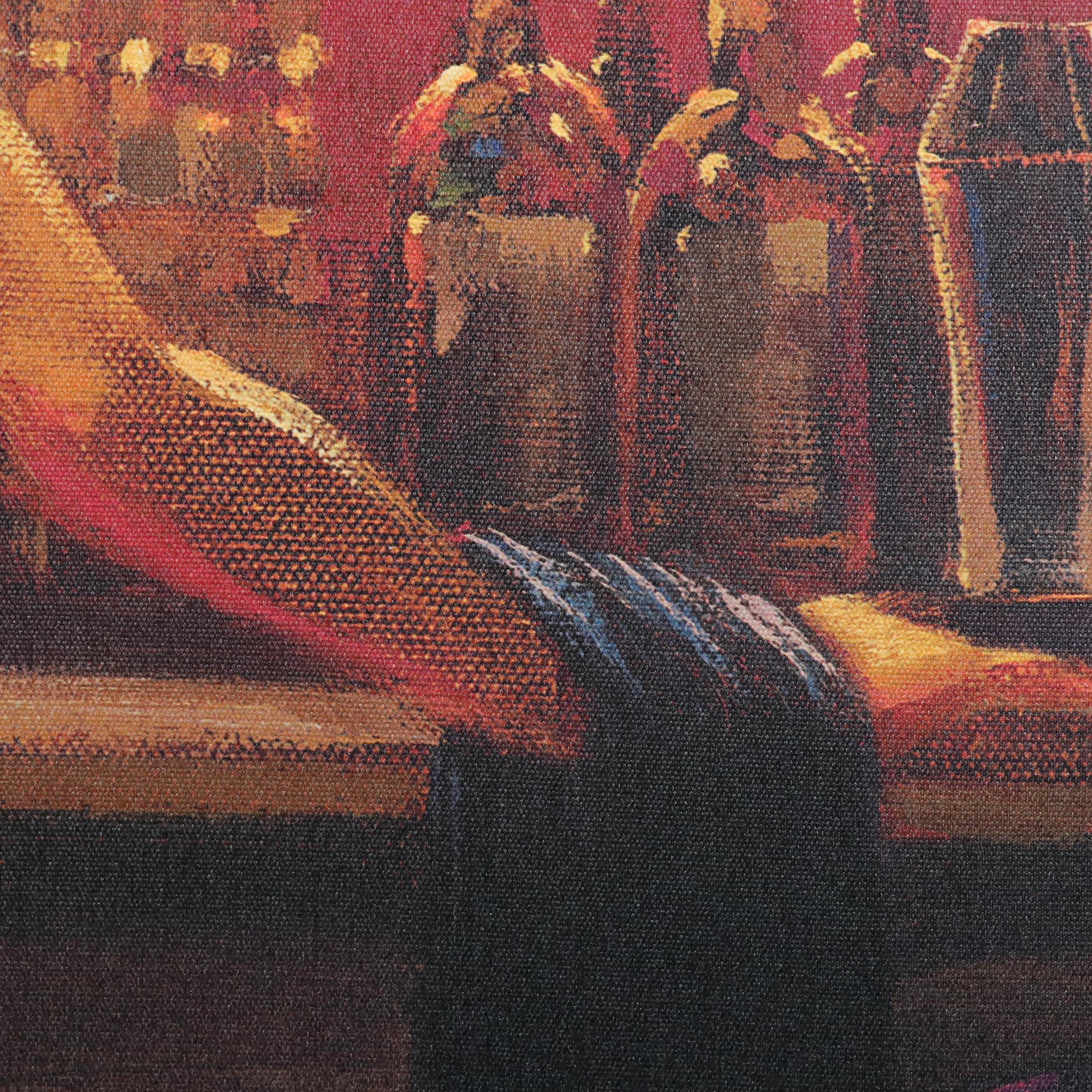 After Brent Lynch Giclée Diptych "Evening Lounge"