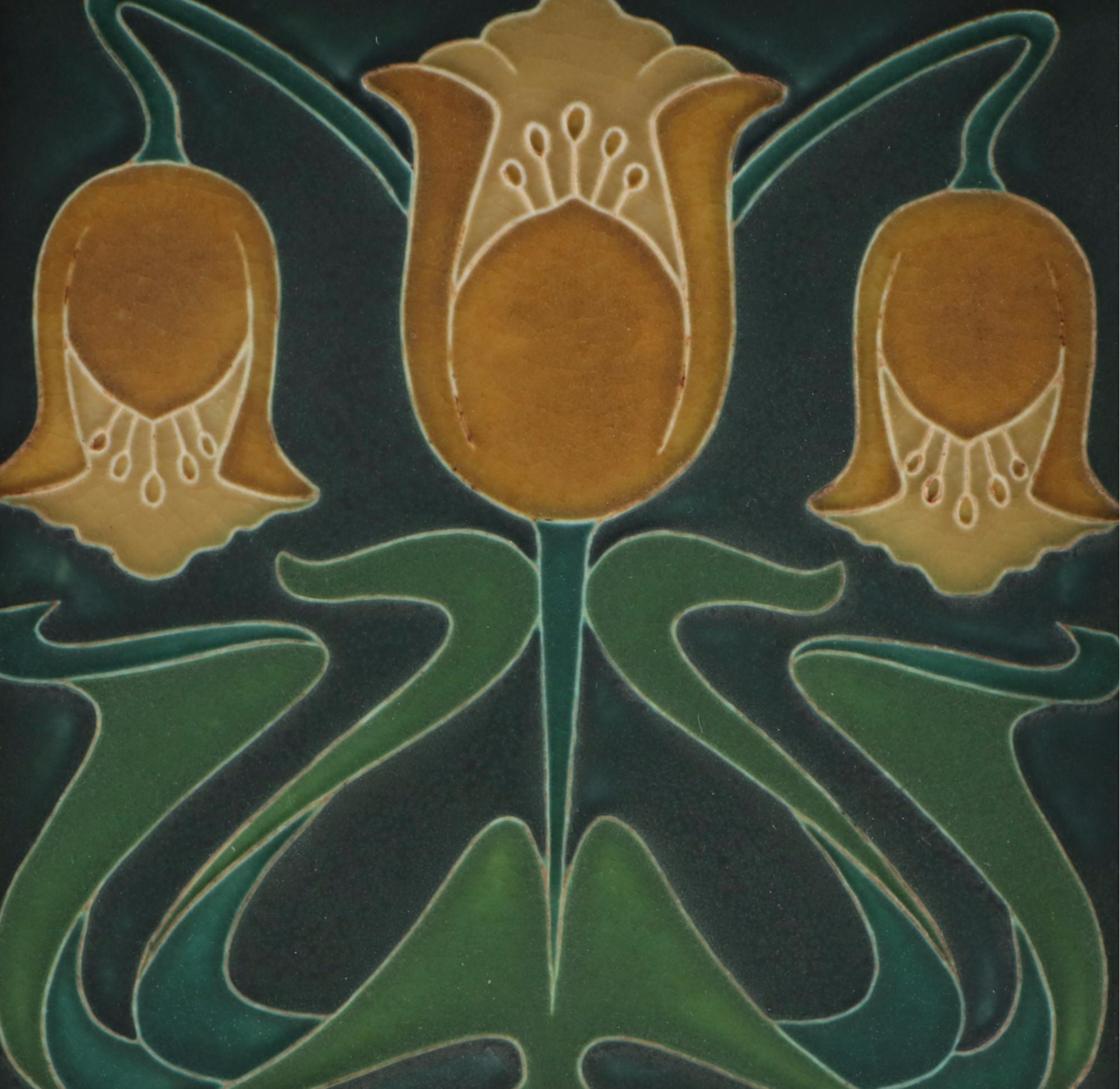 Motawi Tileworks Arts and Crafts Style Framed Ceramic Tiles