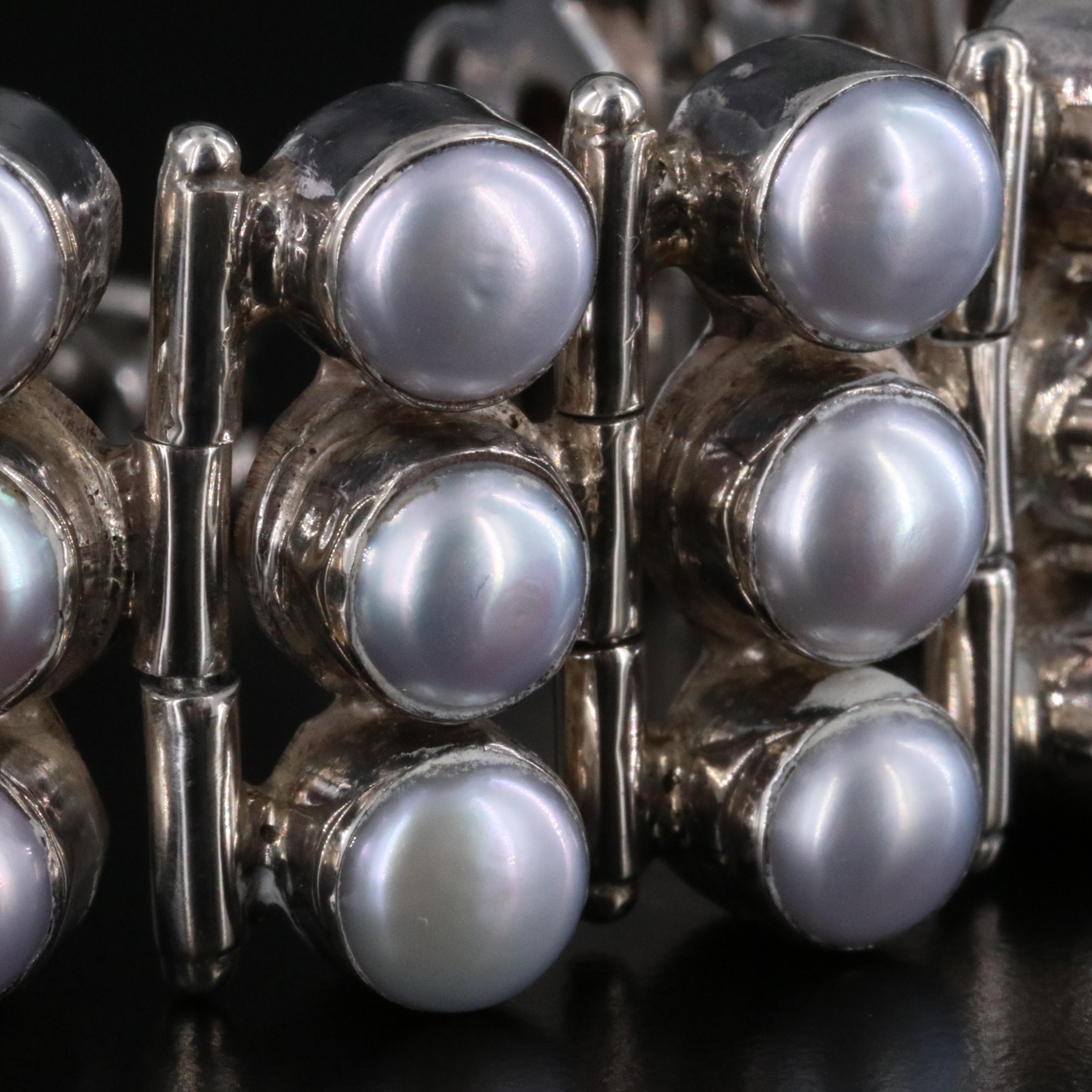 Sterling Pearl Bracelet