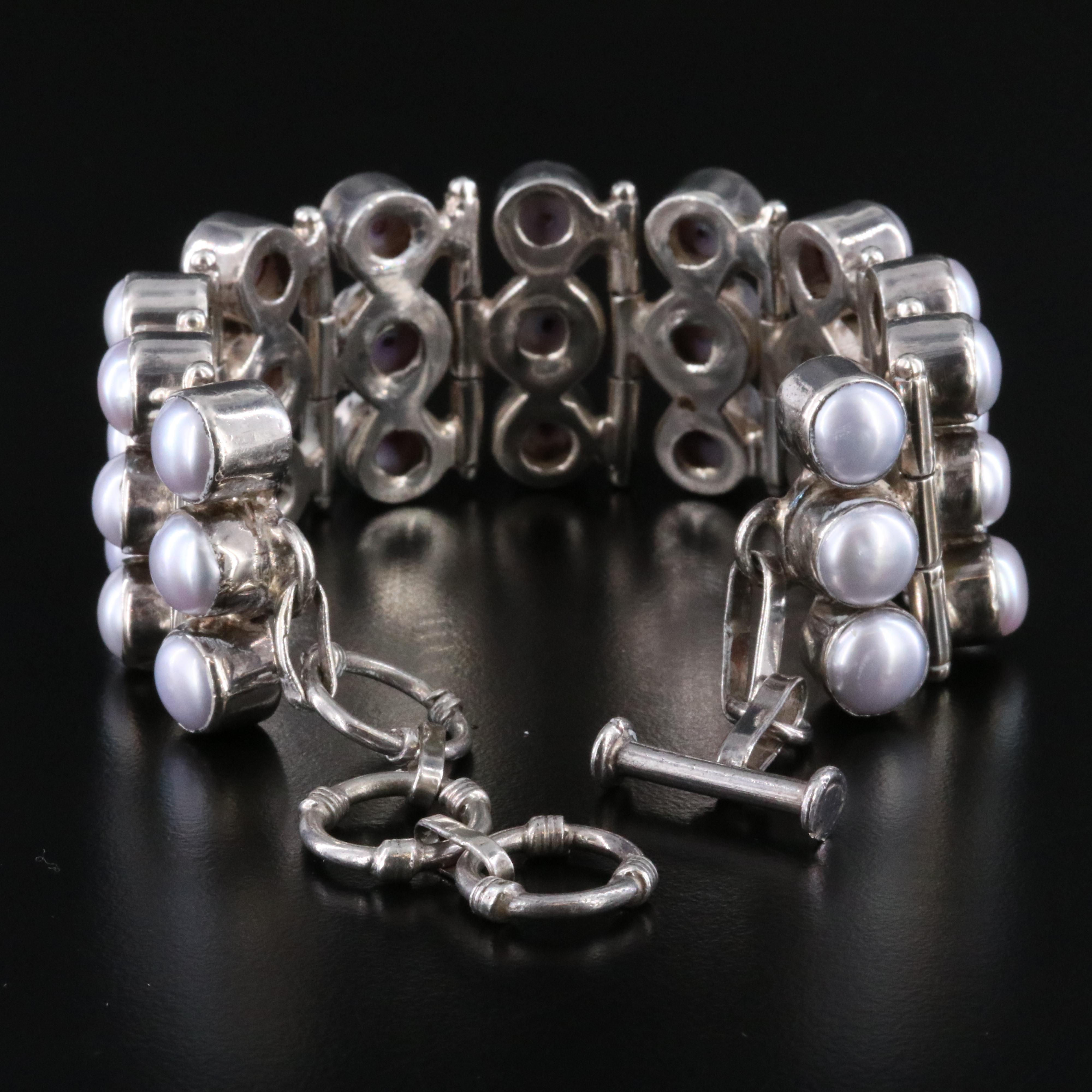 Sterling Pearl Bracelet