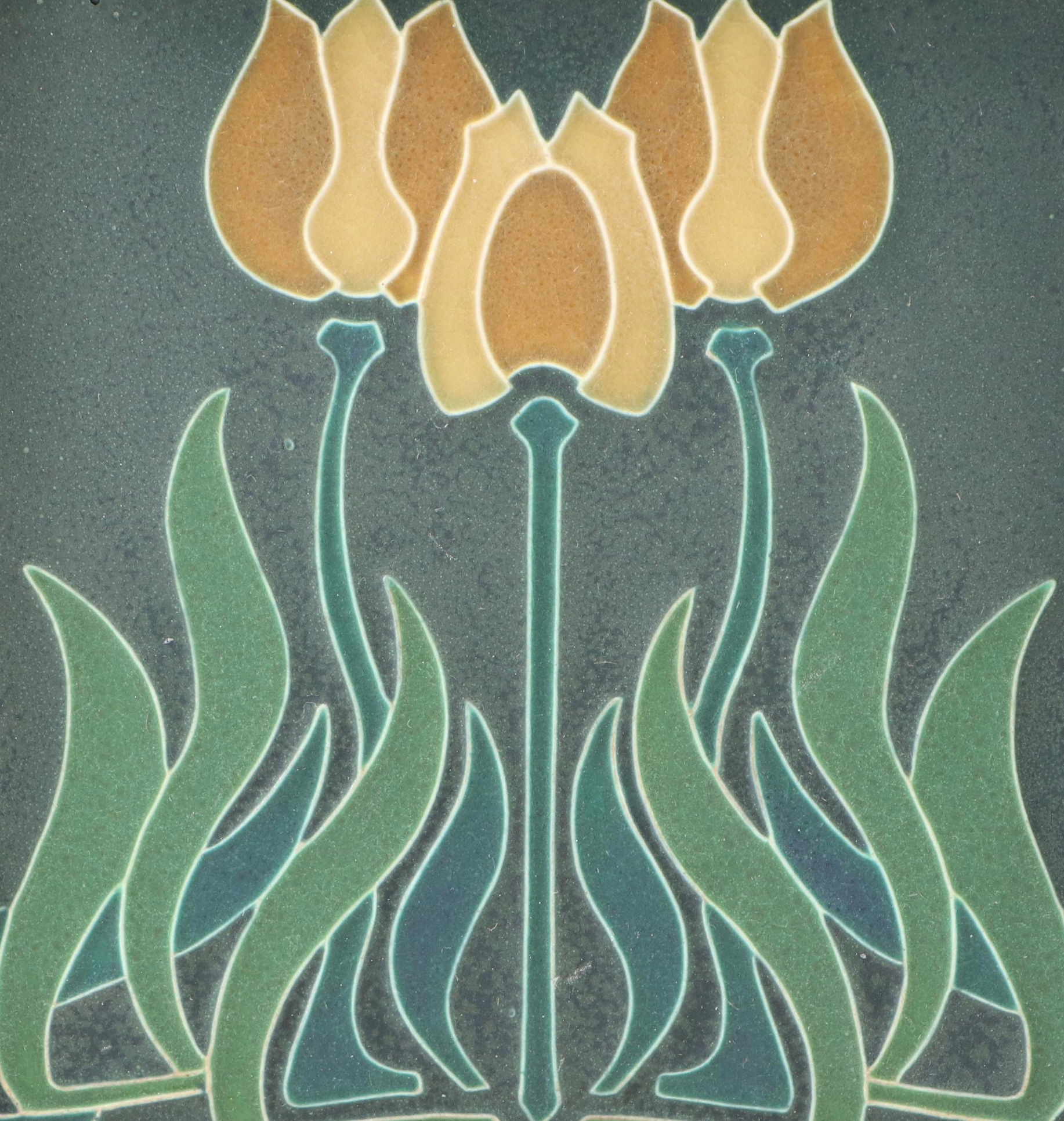 Motawi Tileworks Arts and Crafts Style Framed Ceramic Tiles