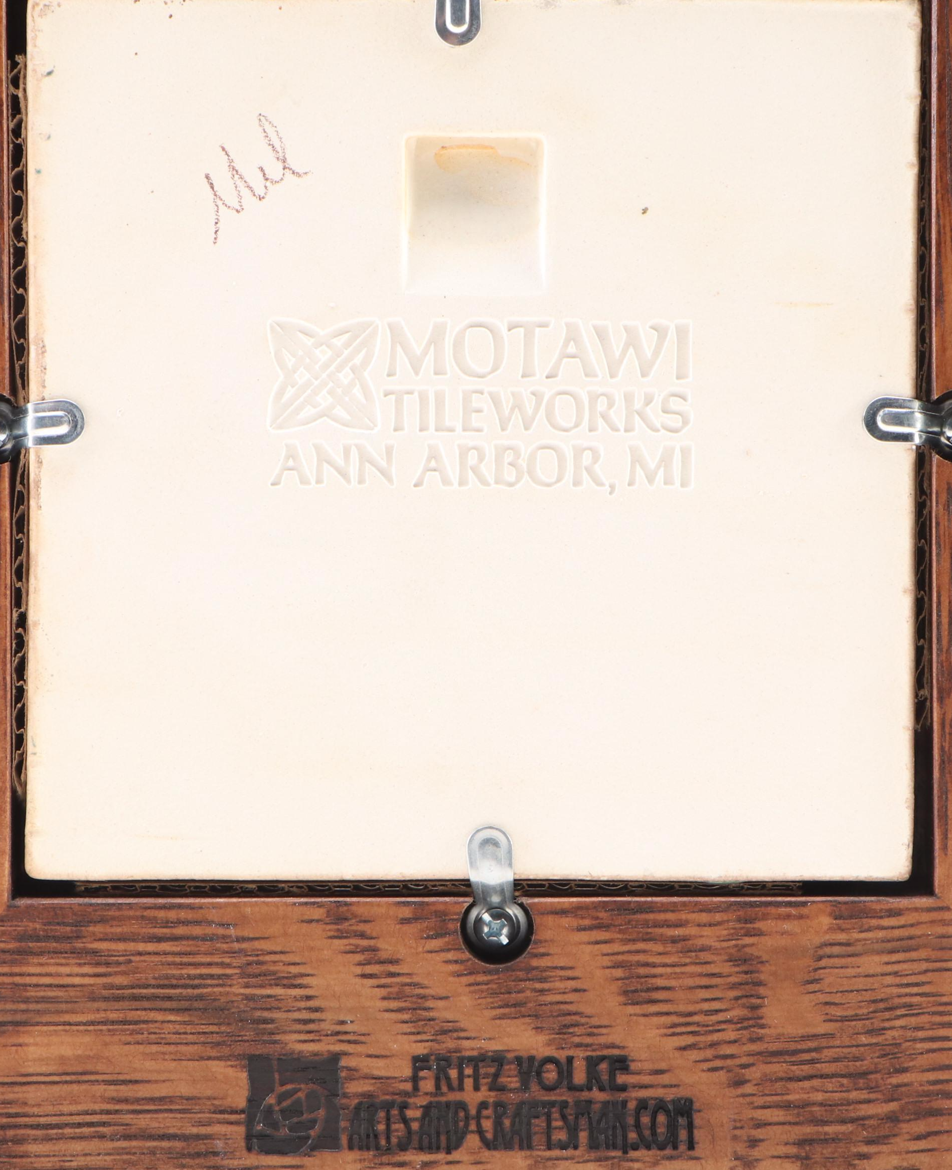 Motawi Tileworks Arts and Crafts Style Framed Ceramic Tiles