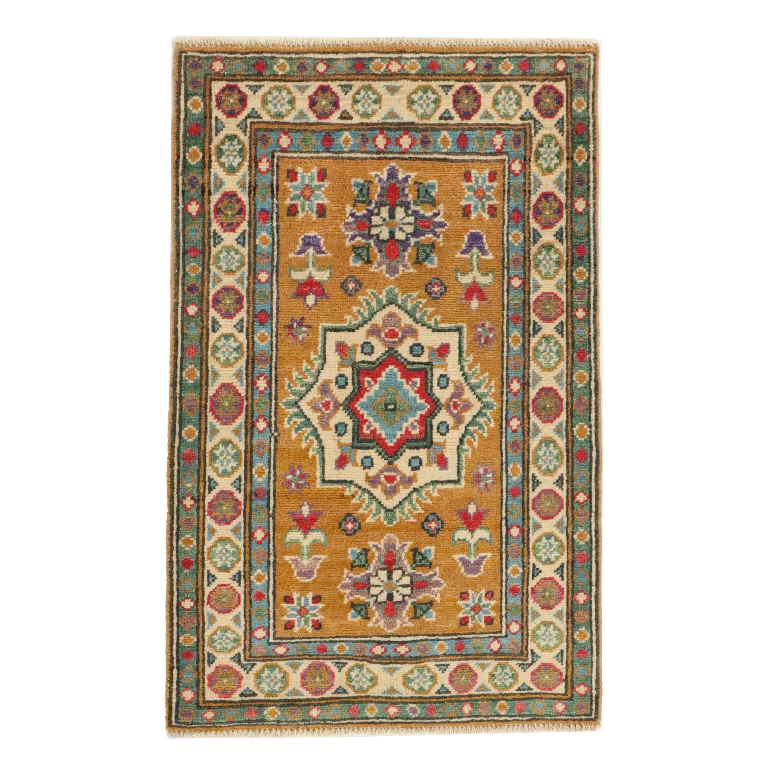 1'11 x 3'1 Hand-Knotted Afghan Kazak Accent Rug