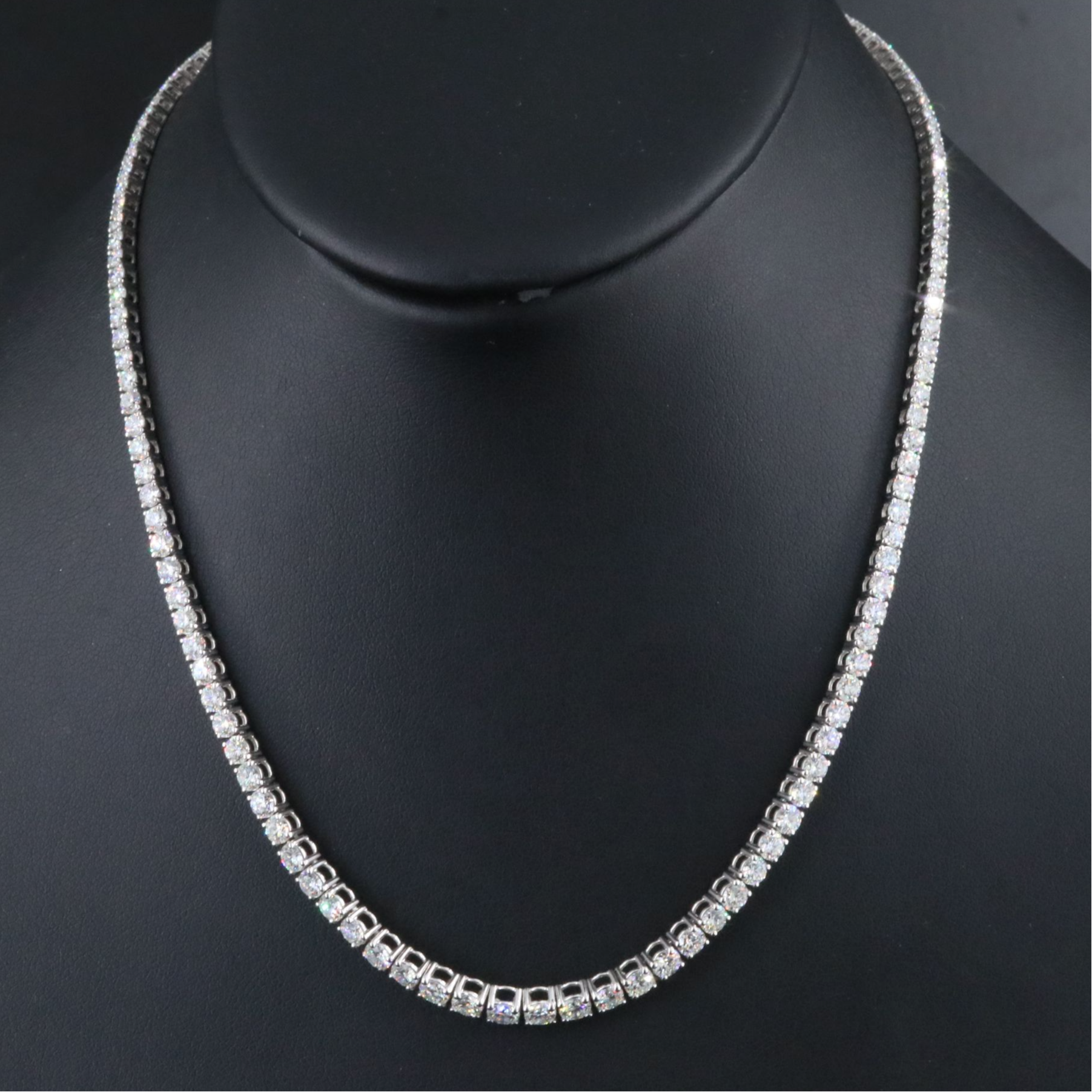 Platinum 13.31 CTW Diamond Riviera Necklace