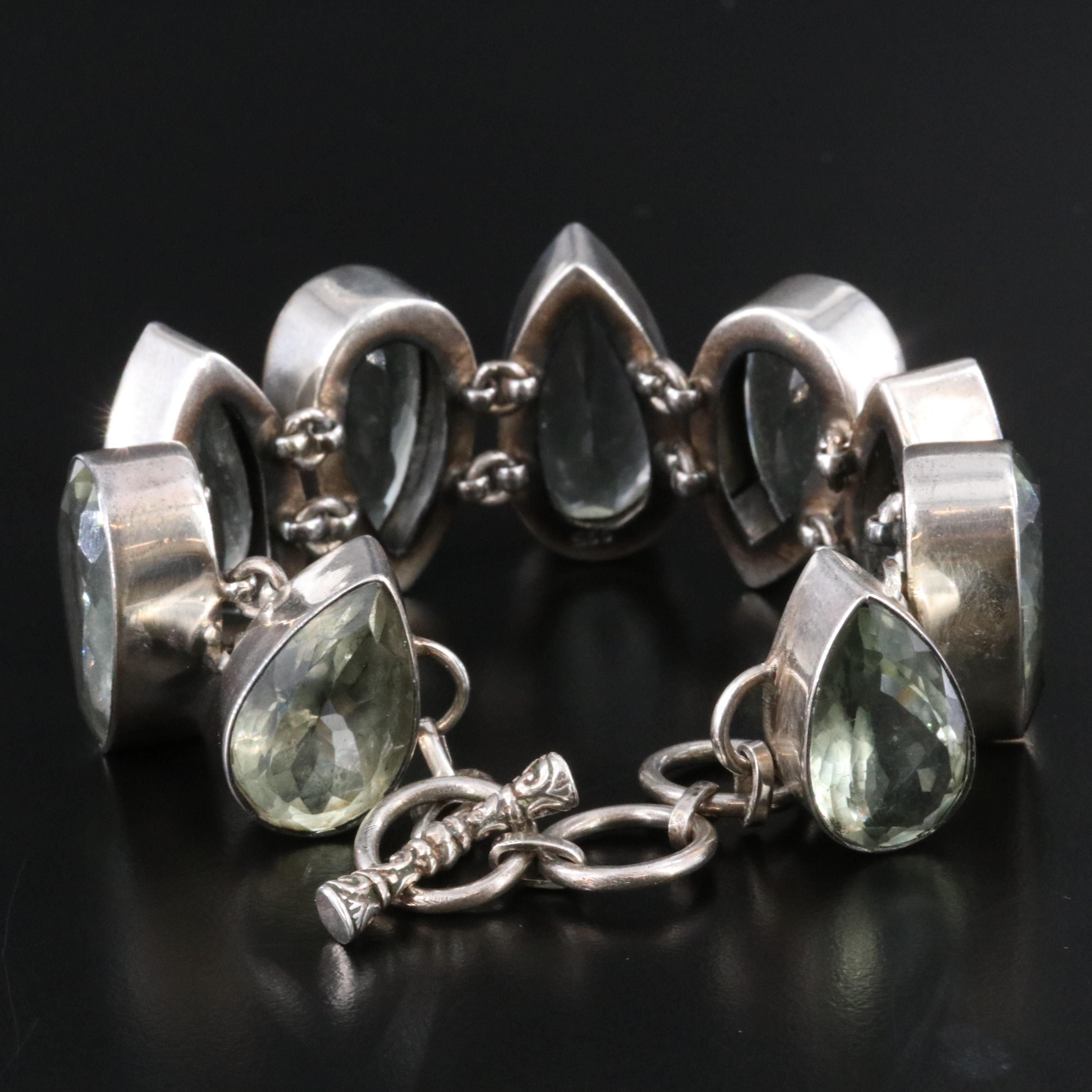 Sterling Prasiolite Bracelet